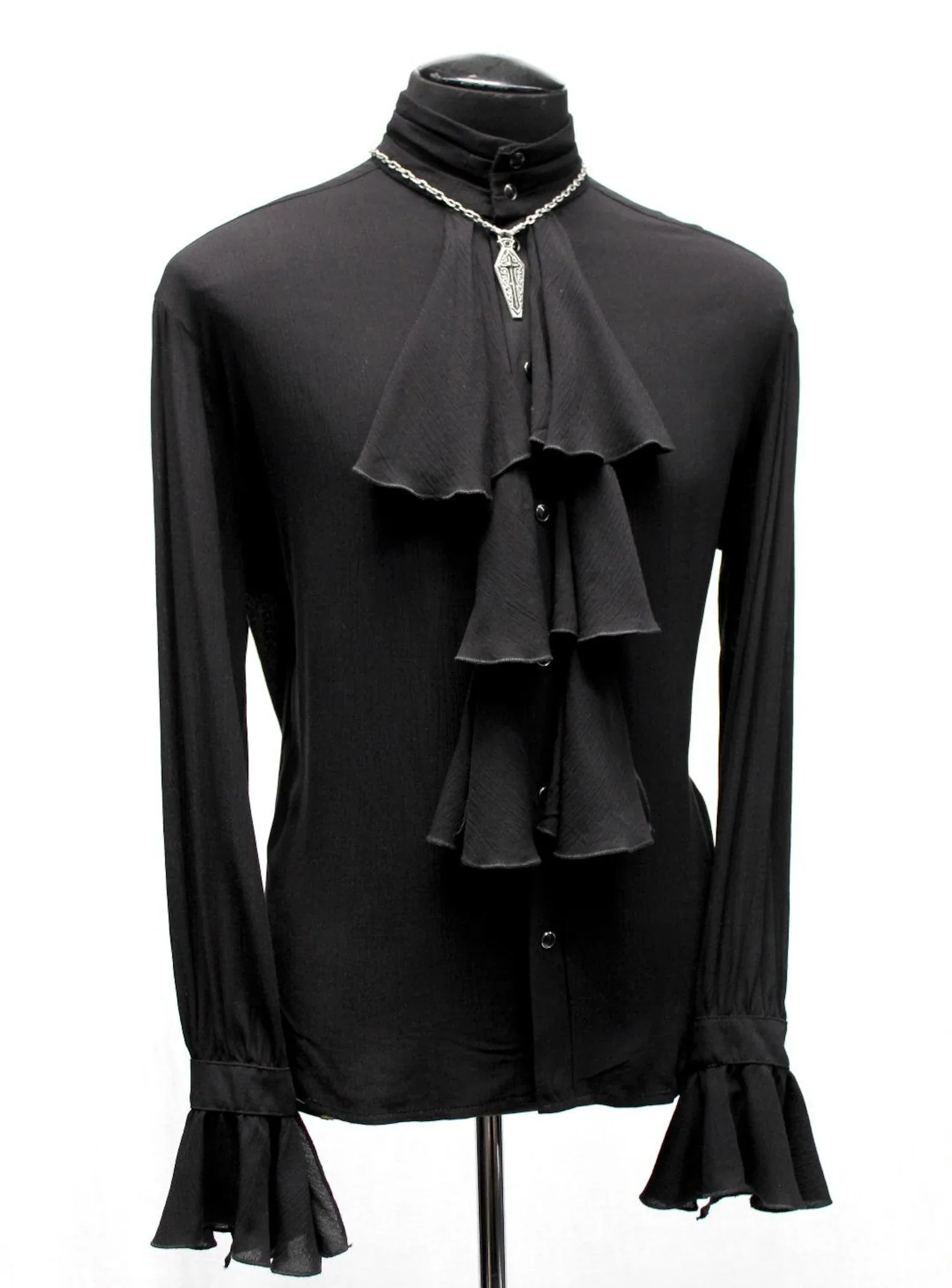 LOUIS XIV SHIRT - BLACK GABARDINE - Image 3