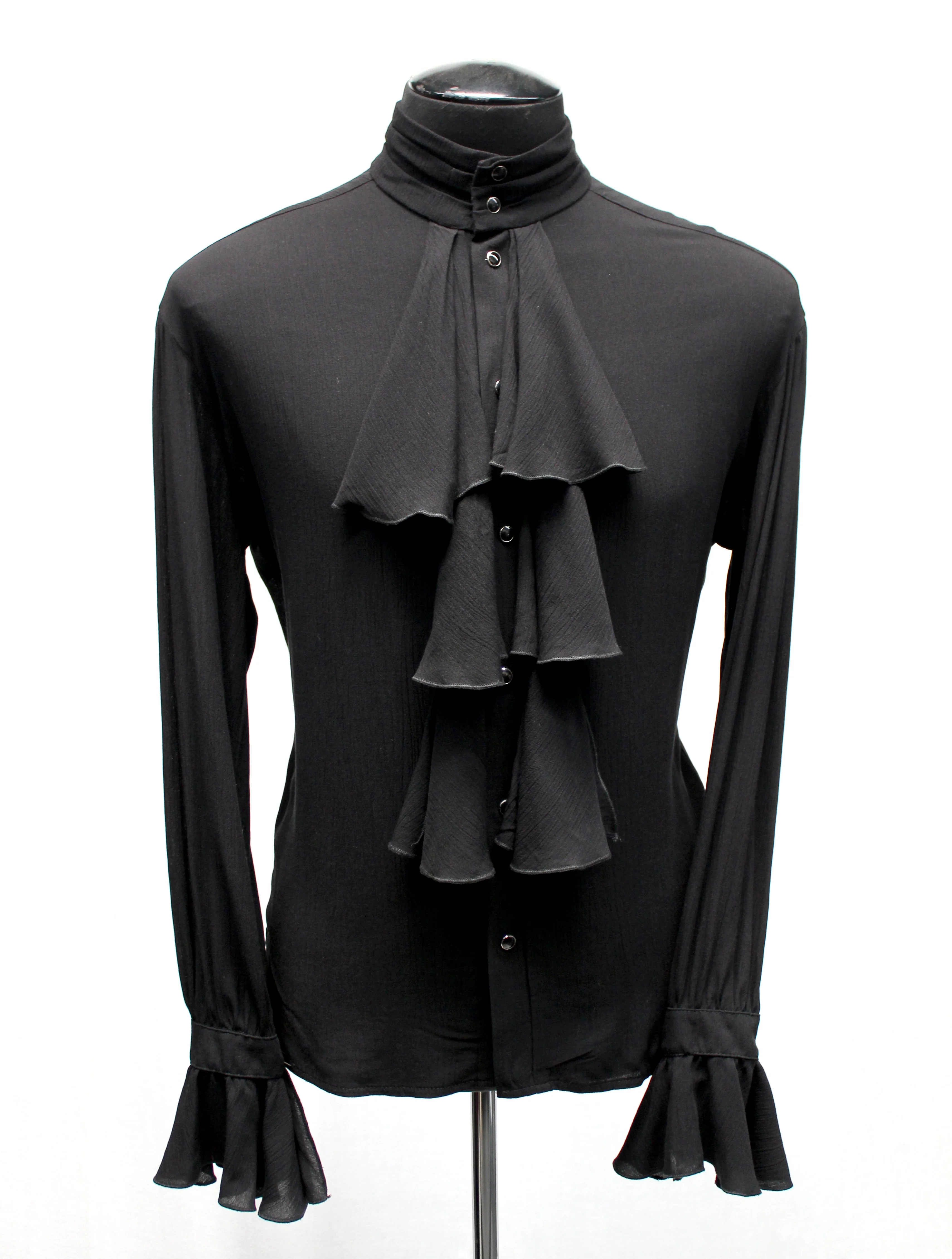 LOUIS XIV SHIRT - BLACK GABARDINE - Image 5