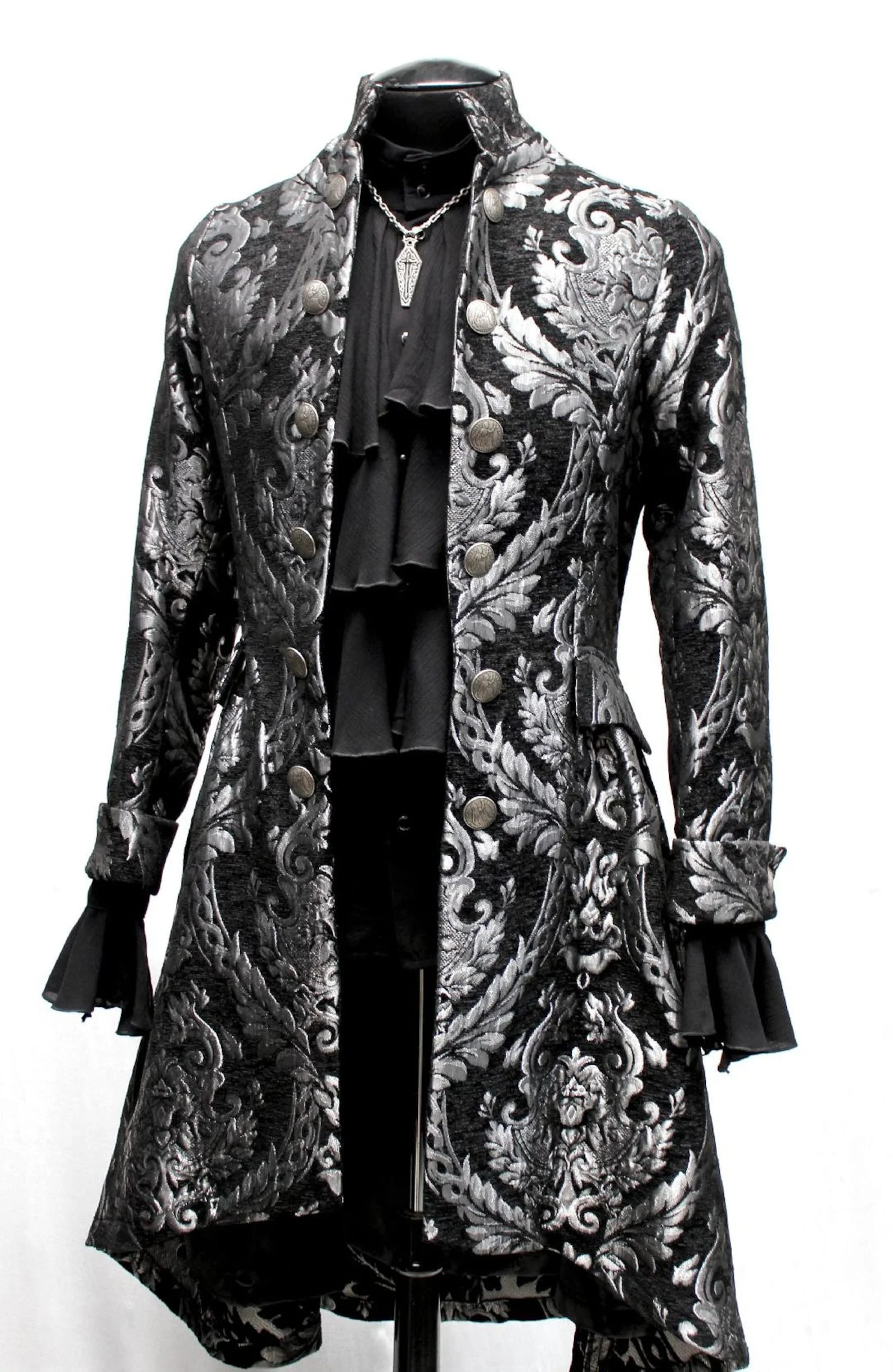 LOUIS XIV SHIRT - BLACK GABARDINE - Image 7