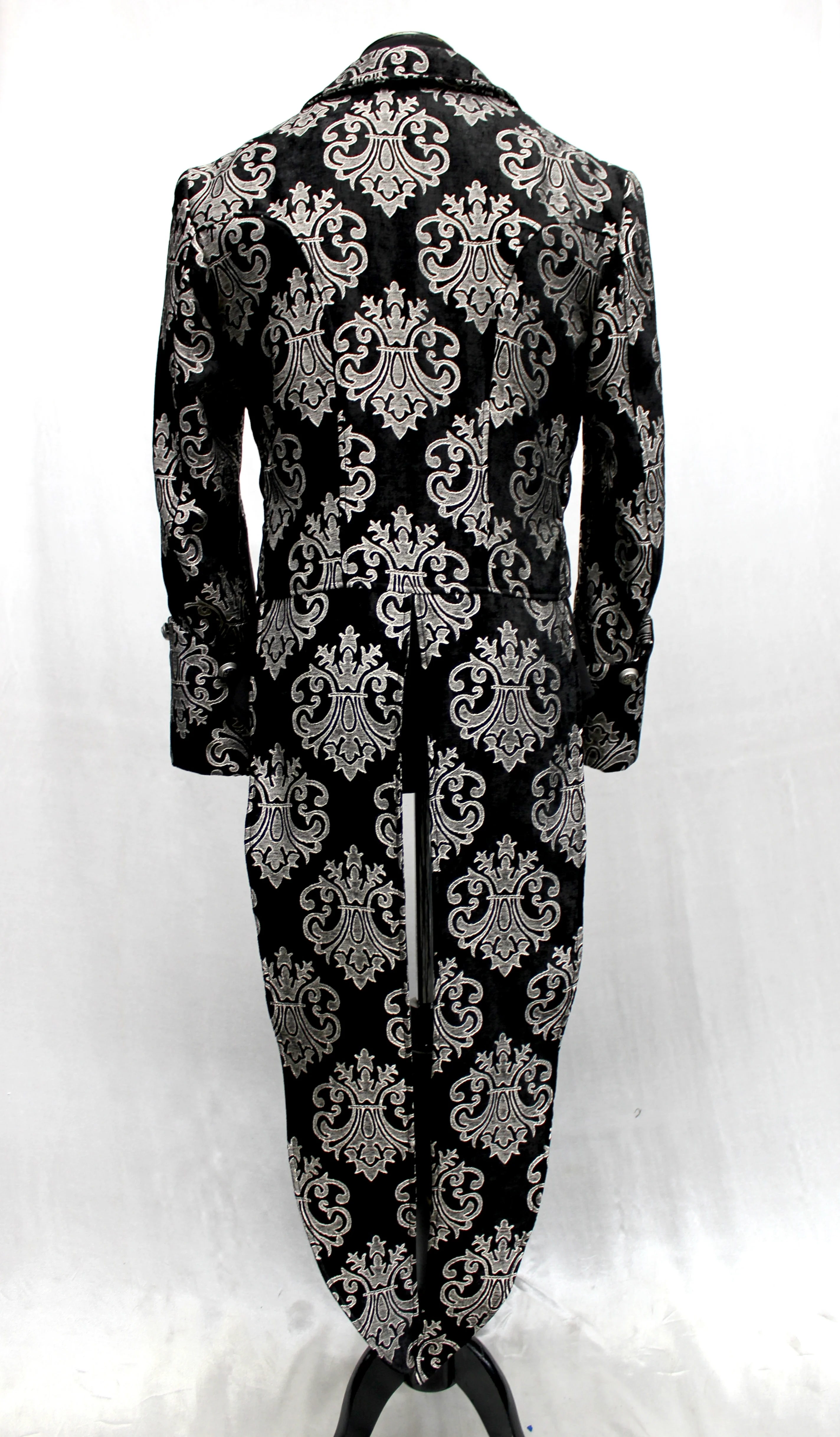 IMPERIAL TAILCOAT - SILVER ON BLACK BROCADE - Image 5