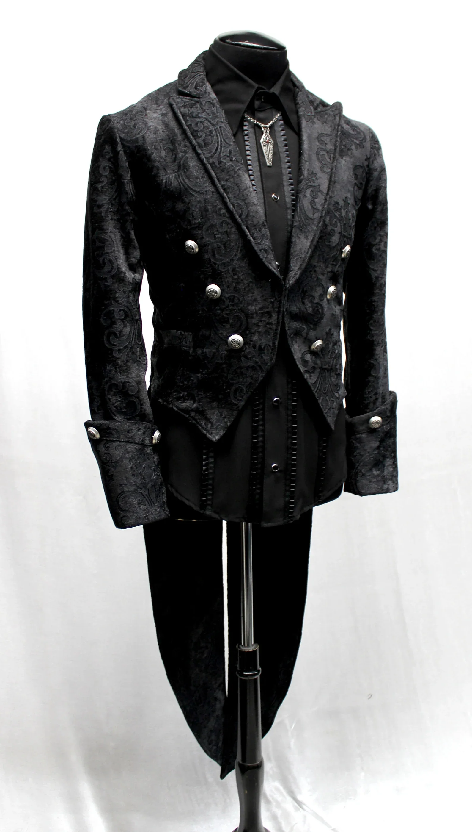 IMPERIAL TAILCOAT - BLACK VELVET BROCADE - Image 3