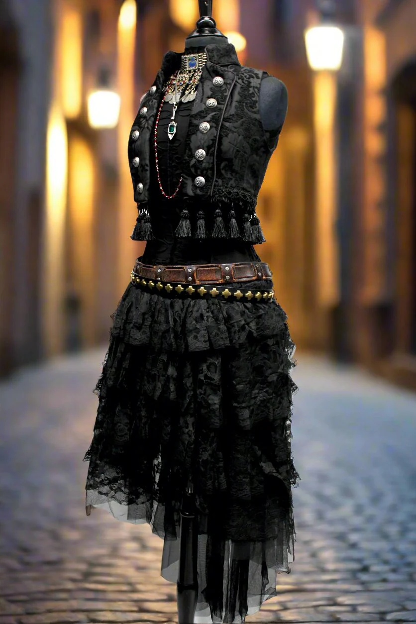 TOREADOR VEST - BLACK TAPESTRY - Image 5