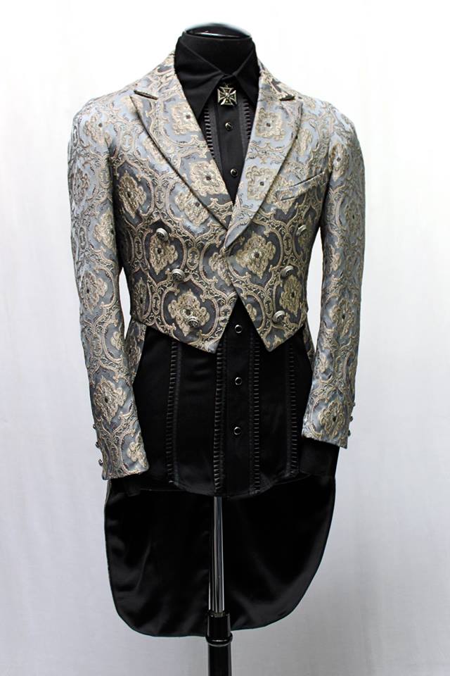 MONTE CRISTO TAILCOAT - BLUE BROCADE - Image 3