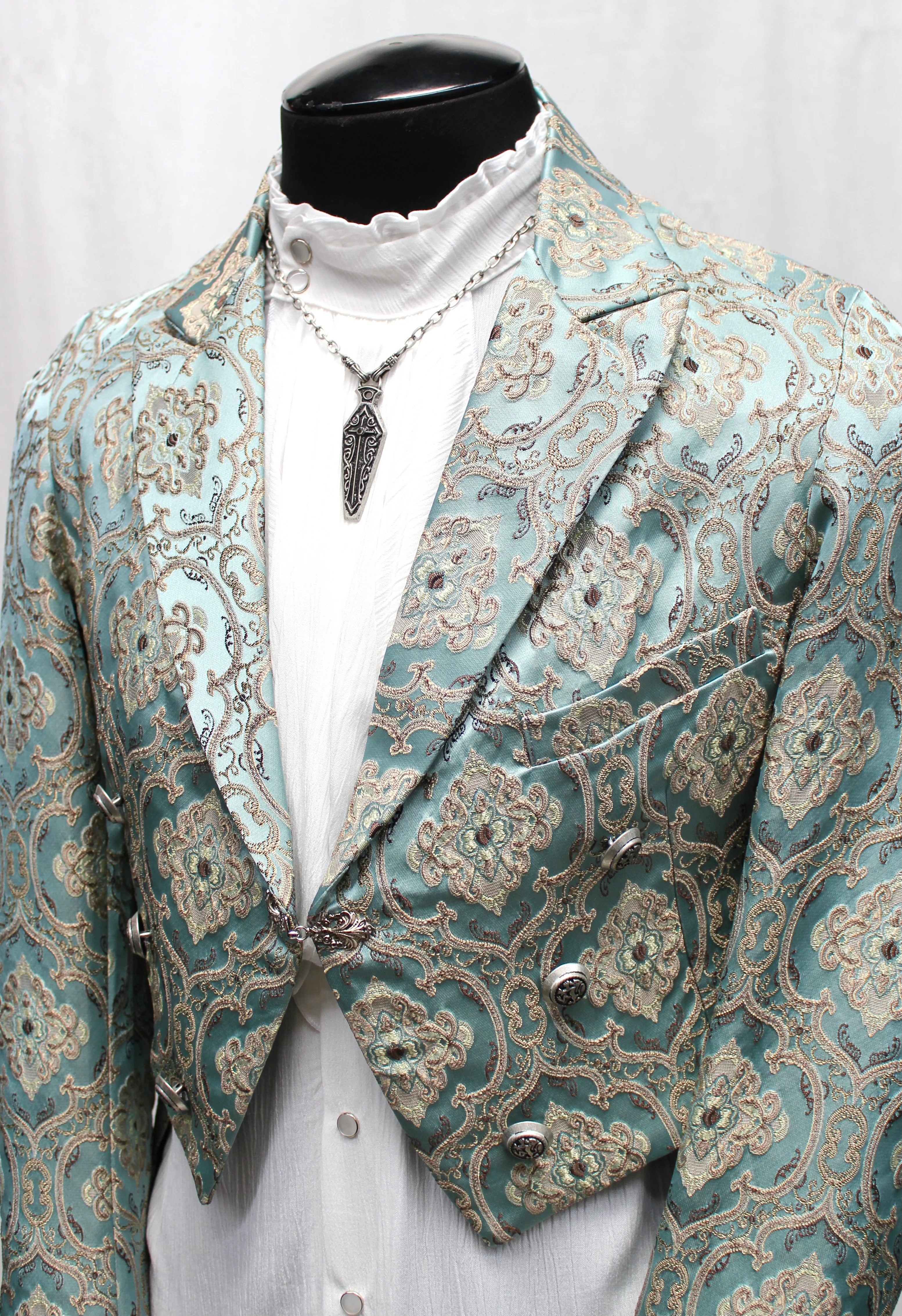 MONTE CRISTO TAILCOAT - GREEN BROCADE - Image 2
