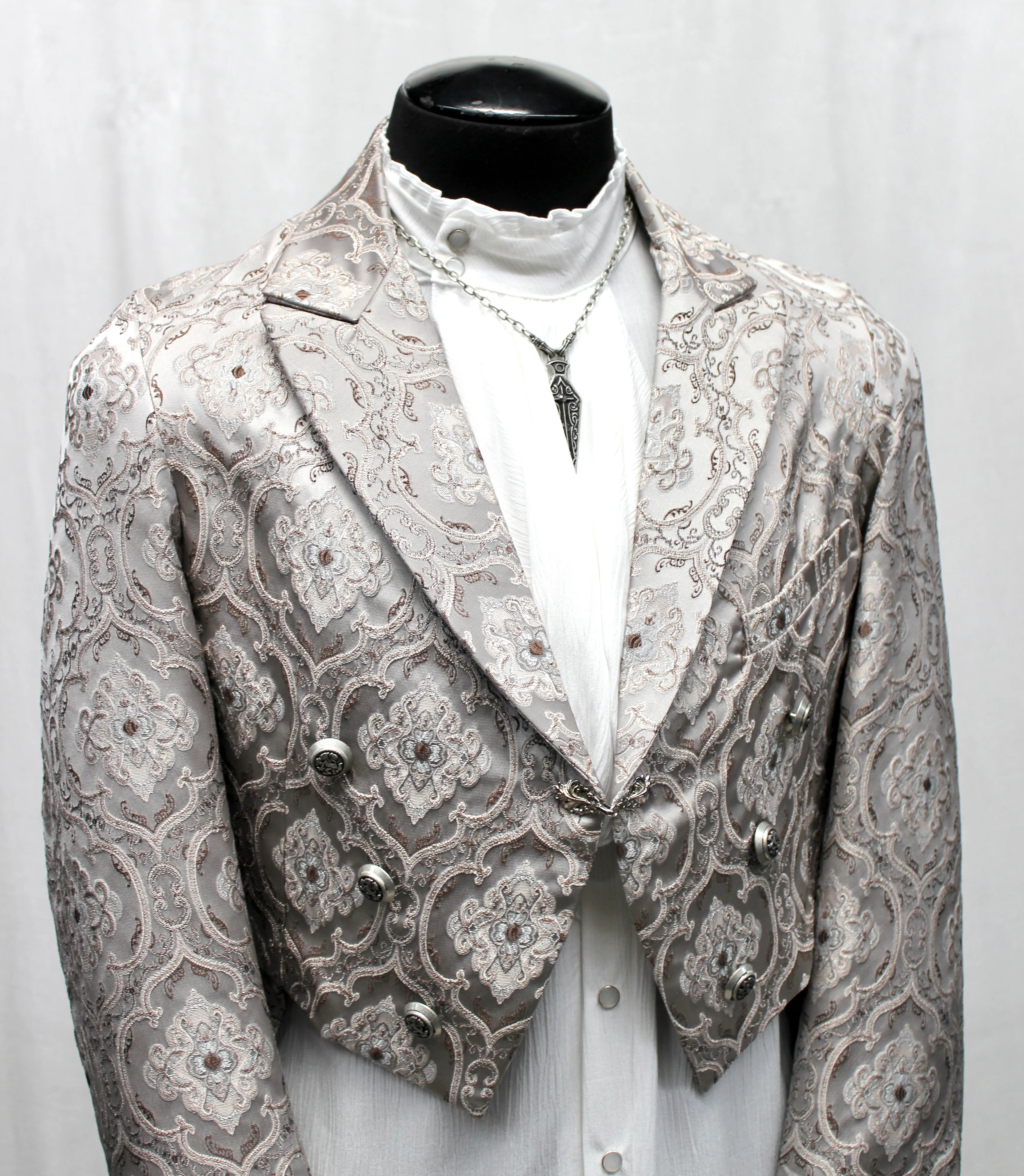 MONTE CRISTO TAILCOAT - SILVER BROCADE - Image 4