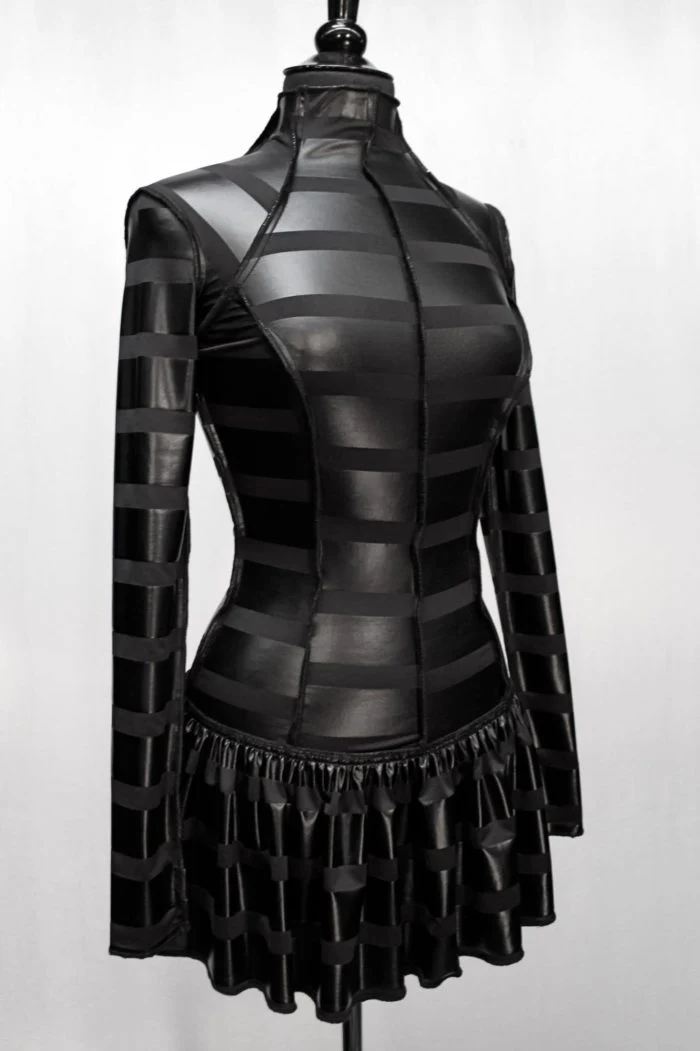 FUTURE SHOCK DRESS - VINYL STRIPE FABRIC - Image 2