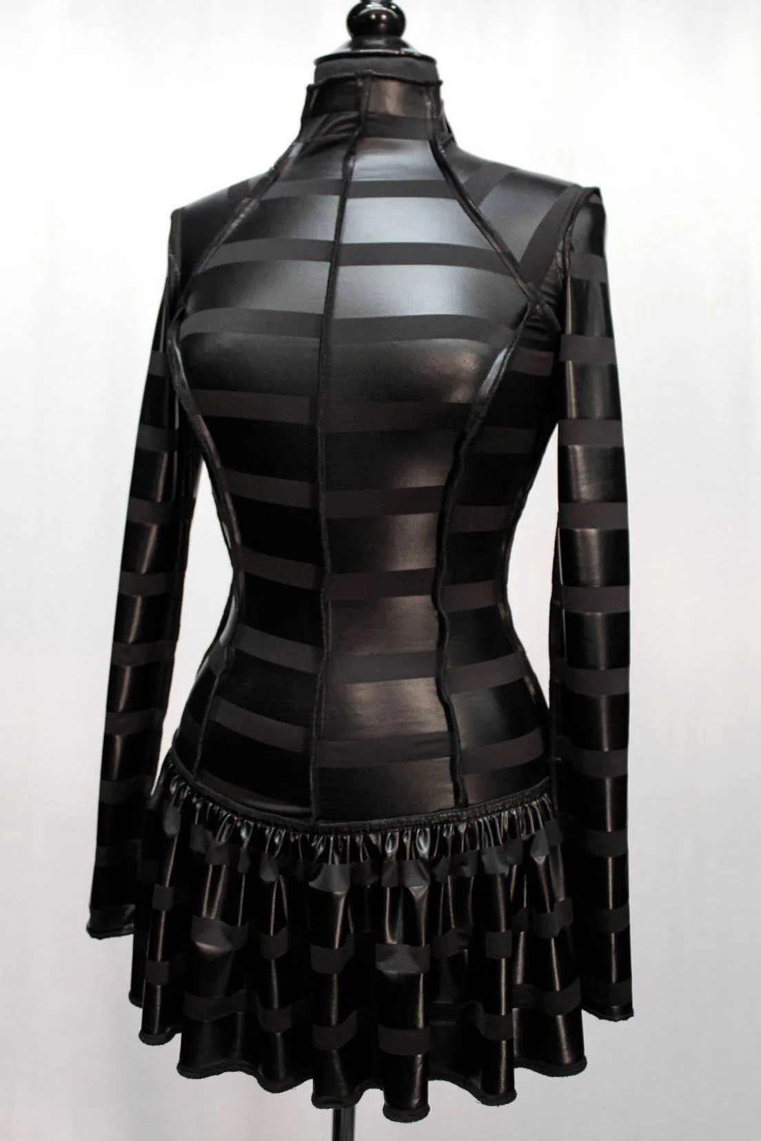 FUTURE SHOCK DRESS - VINYL STRIPE FABRIC - Image 3