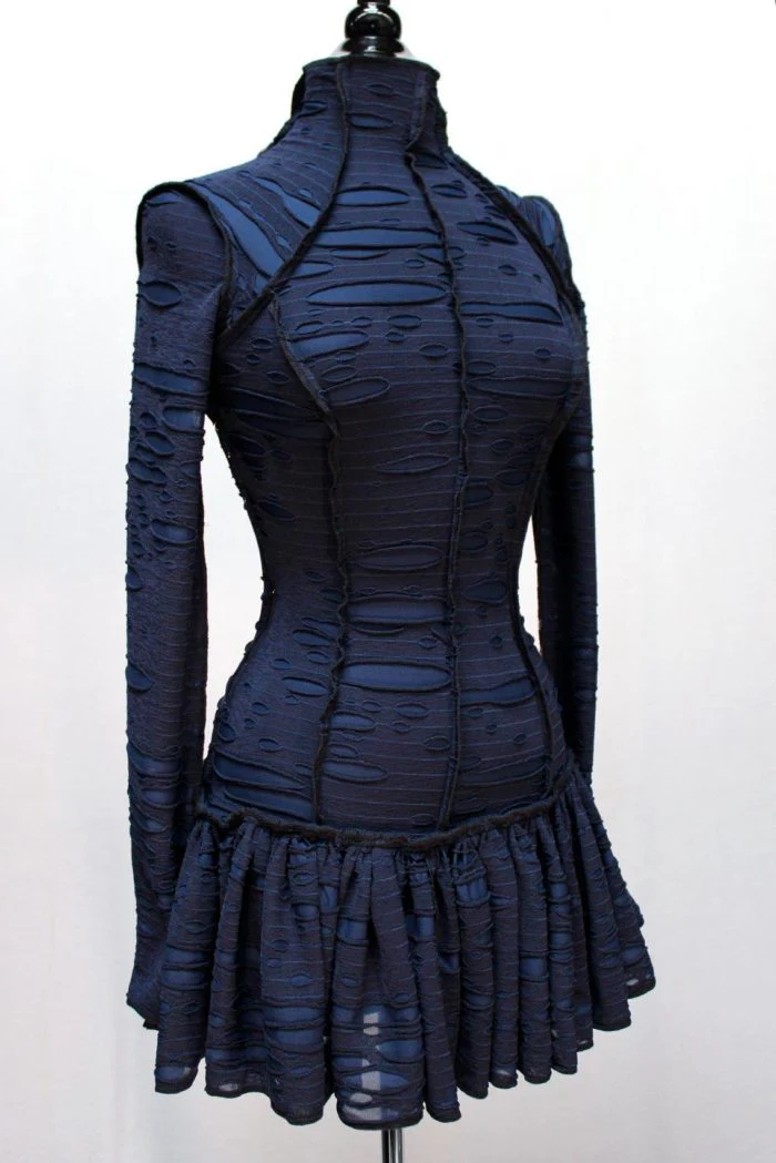 FUTURE SHOCK DRESS - BLUE DECAYED FABRIC - Image 2