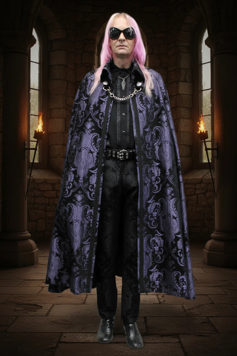 CLOAK OF DARKNESS - PURPLE AND BLACK TAPESTRY - Image 4