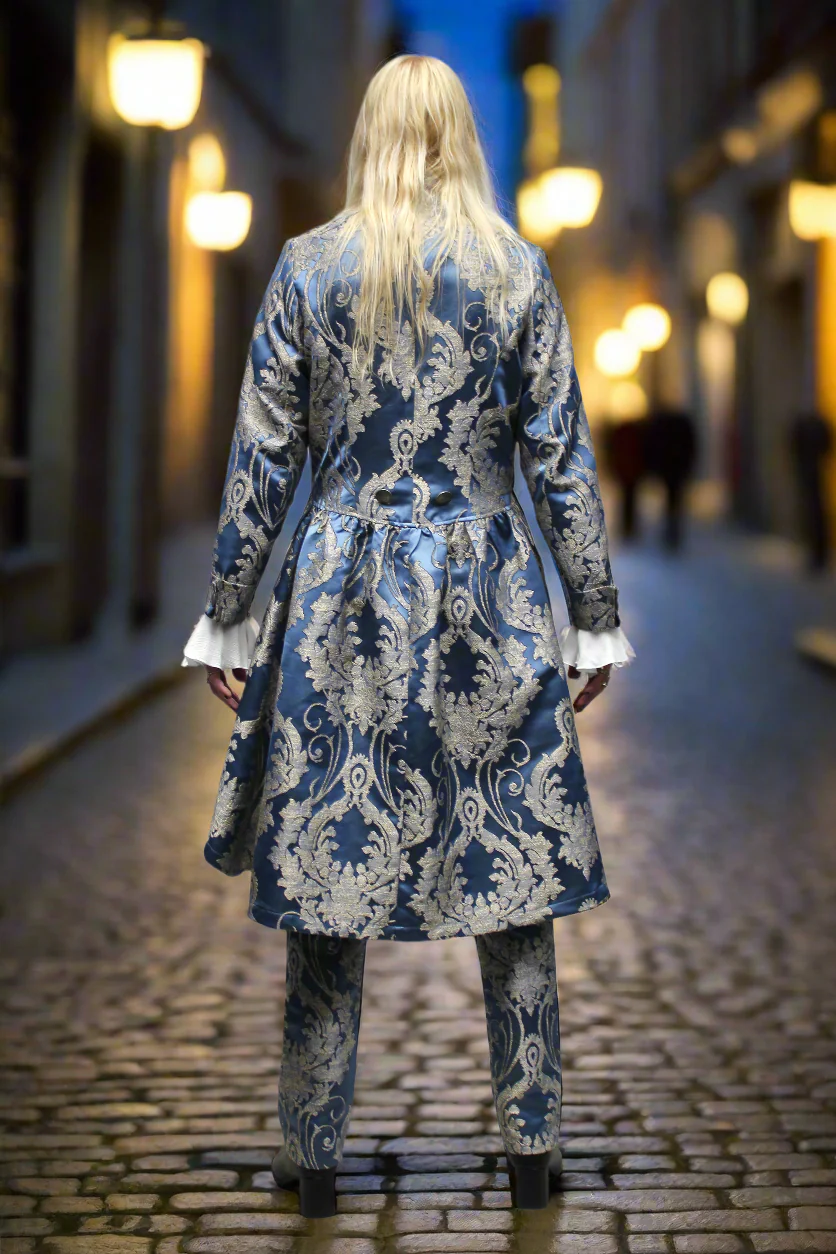 ORDER OF THE DRAGON COAT - ICE BLUE BROCADE - Image 5