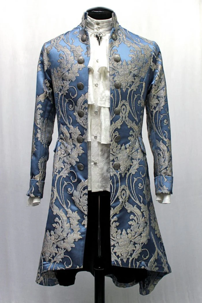ORDER OF THE DRAGON COAT - ICE BLUE BROCADE - Image 6