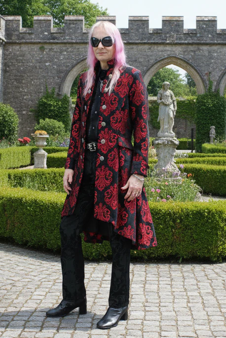 ORDER OF THE DRAGON COAT - BLACK AND RED VELVET BROCADE - Image 3