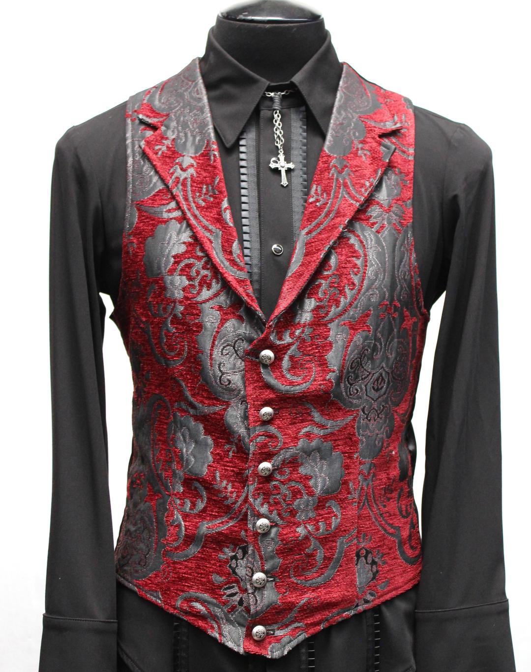 ARISTOCRAT VEST - BURGUNDY/GREY - Image 3