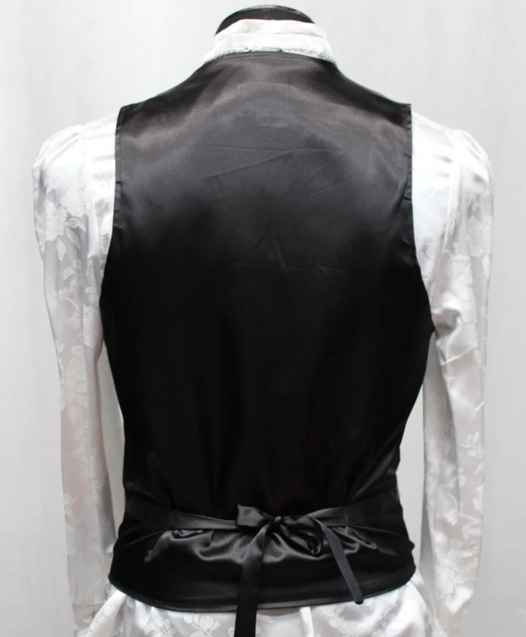 ARISTOCRAT VEST - Grey Satin Brocade - Image 4