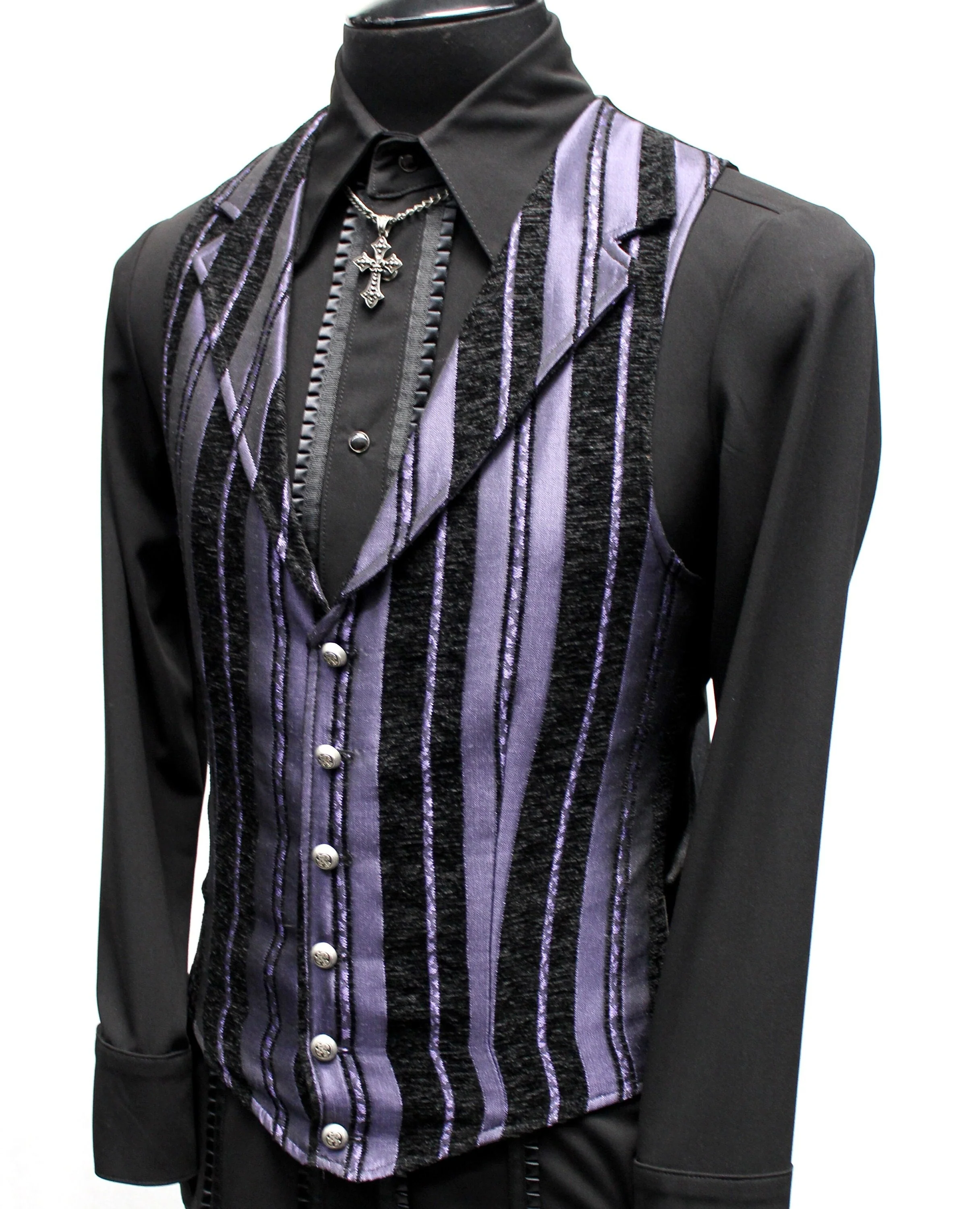 ARISTOCRAT VEST - Purple Stripe Tapestry - Image 3