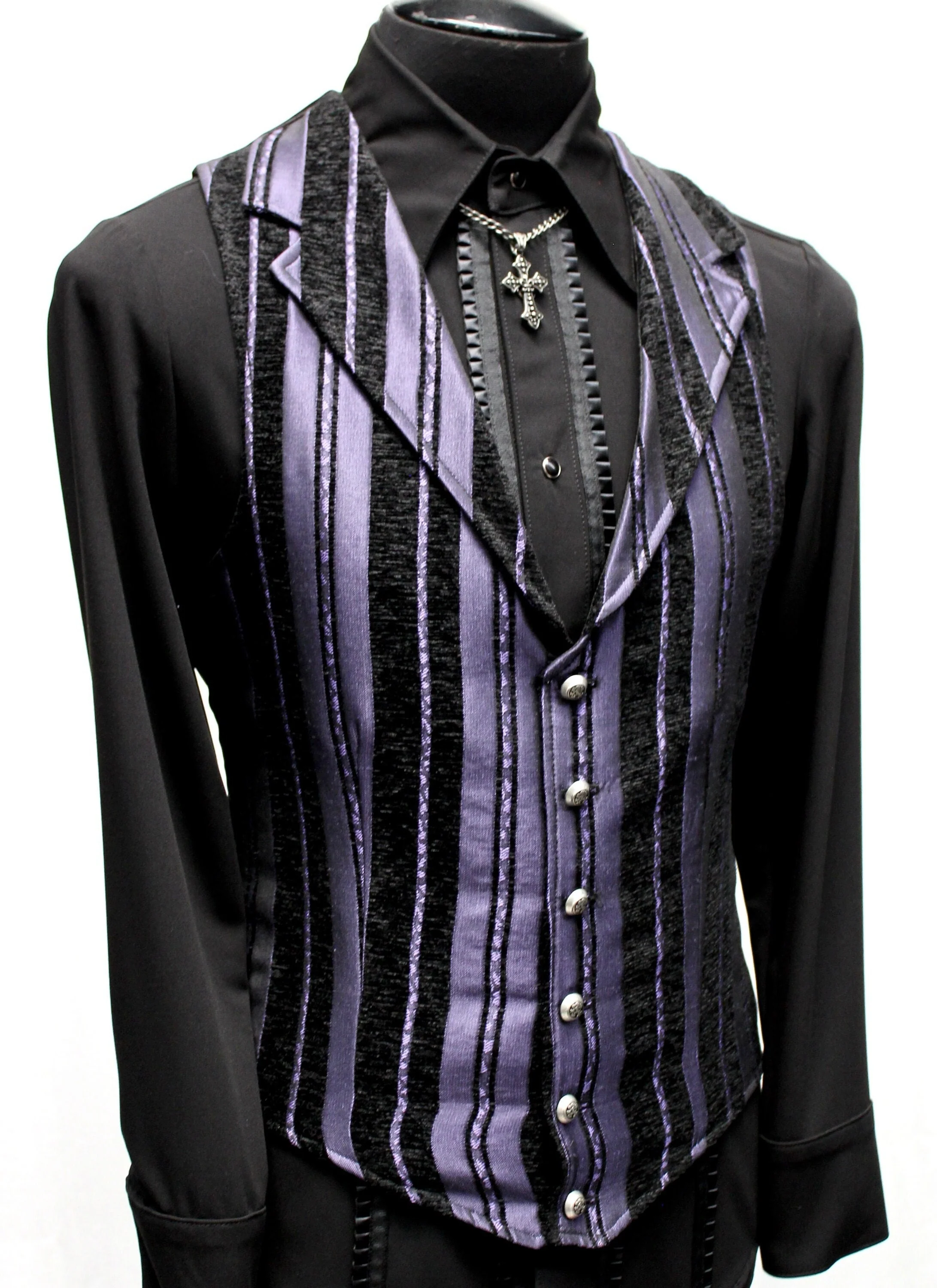 ARISTOCRAT VEST - Purple Stripe Tapestry - Image 4