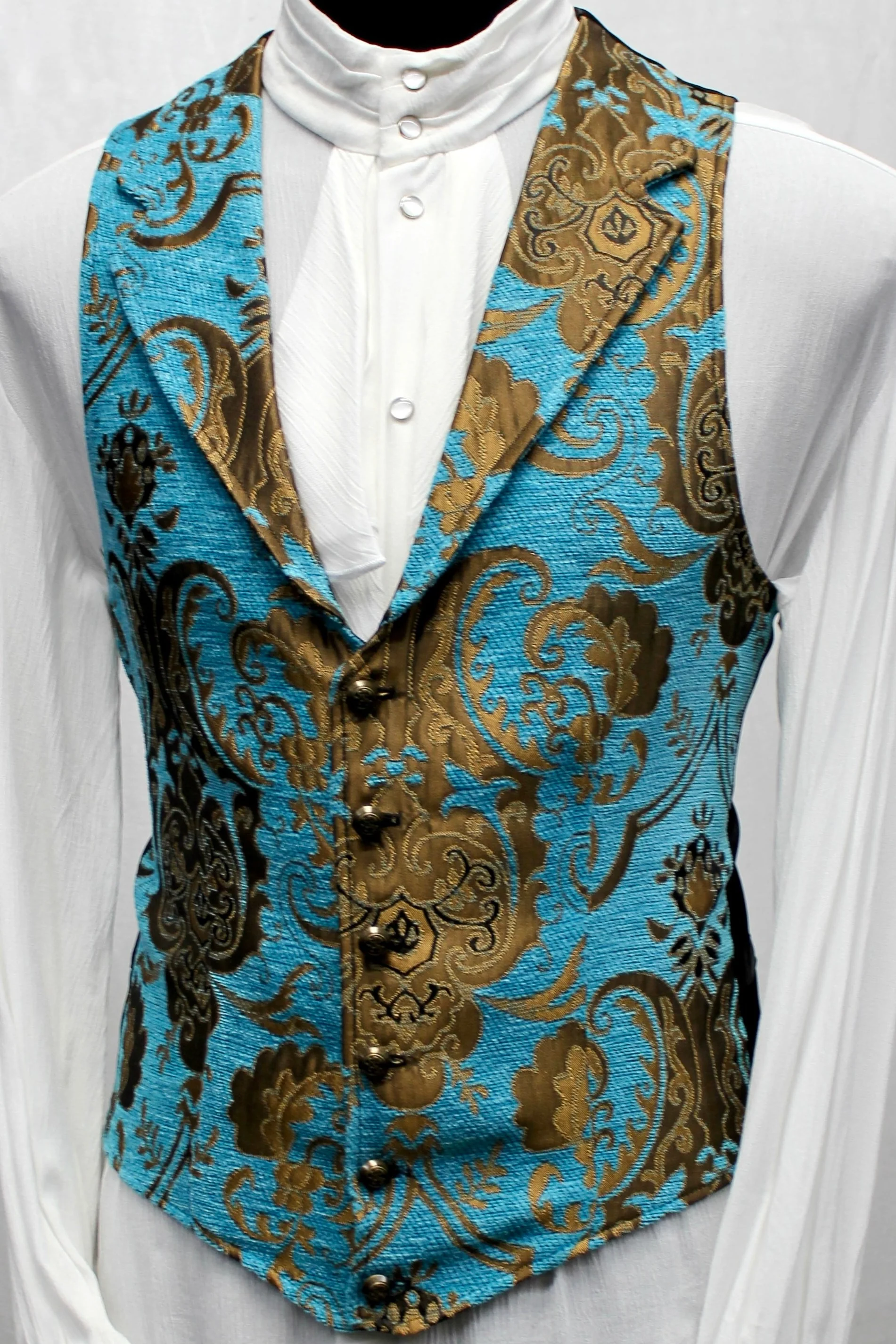 ARISTOCRAT VEST - TURQUOISE/GOLD - Image 2
