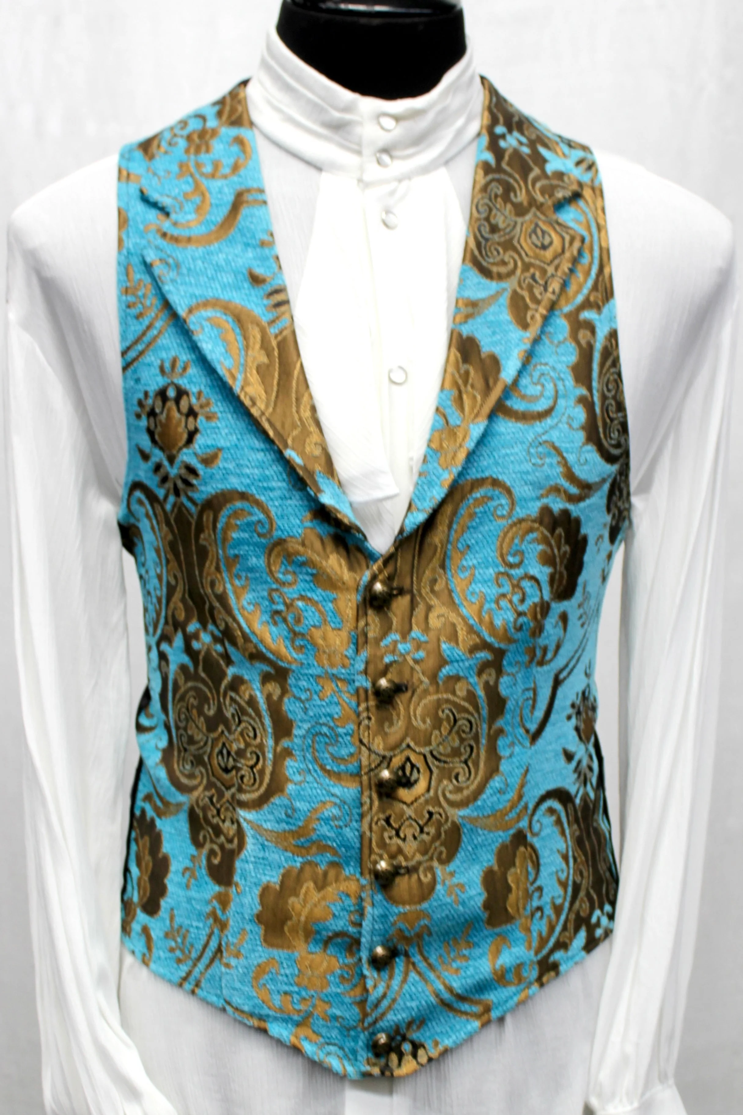 ARISTOCRAT VEST - TURQUOISE/GOLD - Image 3