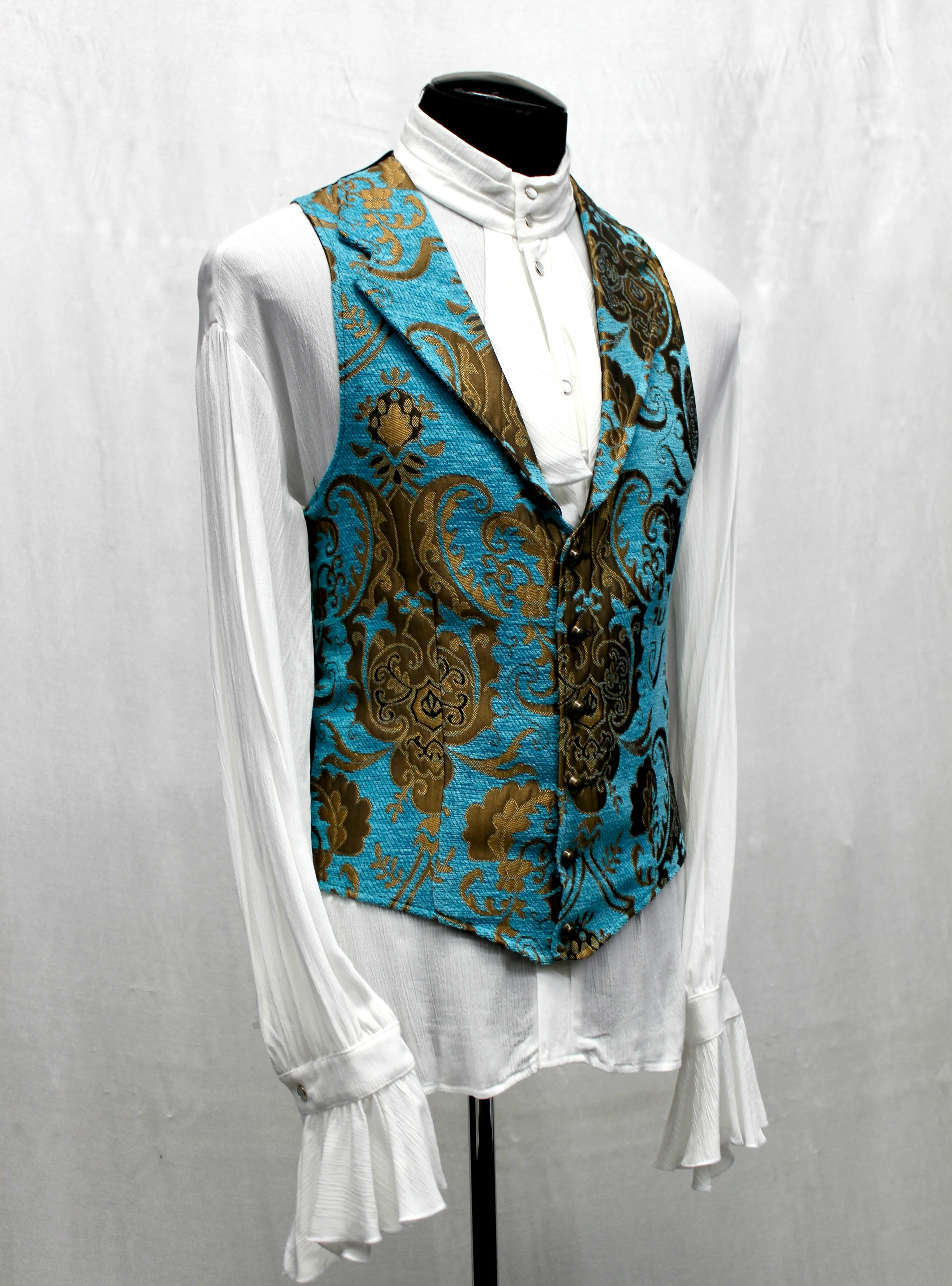 ARISTOCRAT VEST - TURQUOISE/GOLD - Image 5