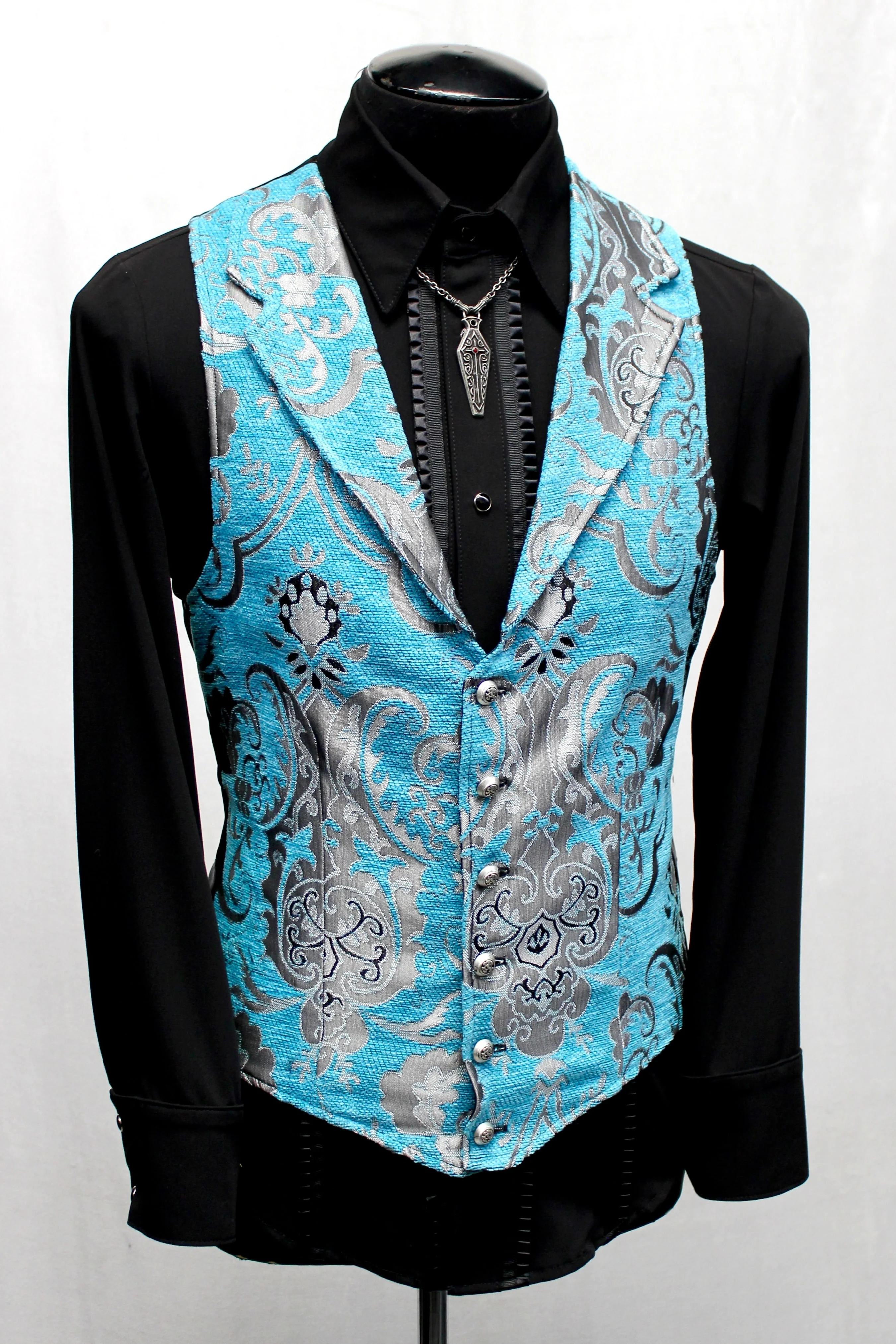 ARISTOCRAT VEST - TURQUOISE/SILVER - Image 2