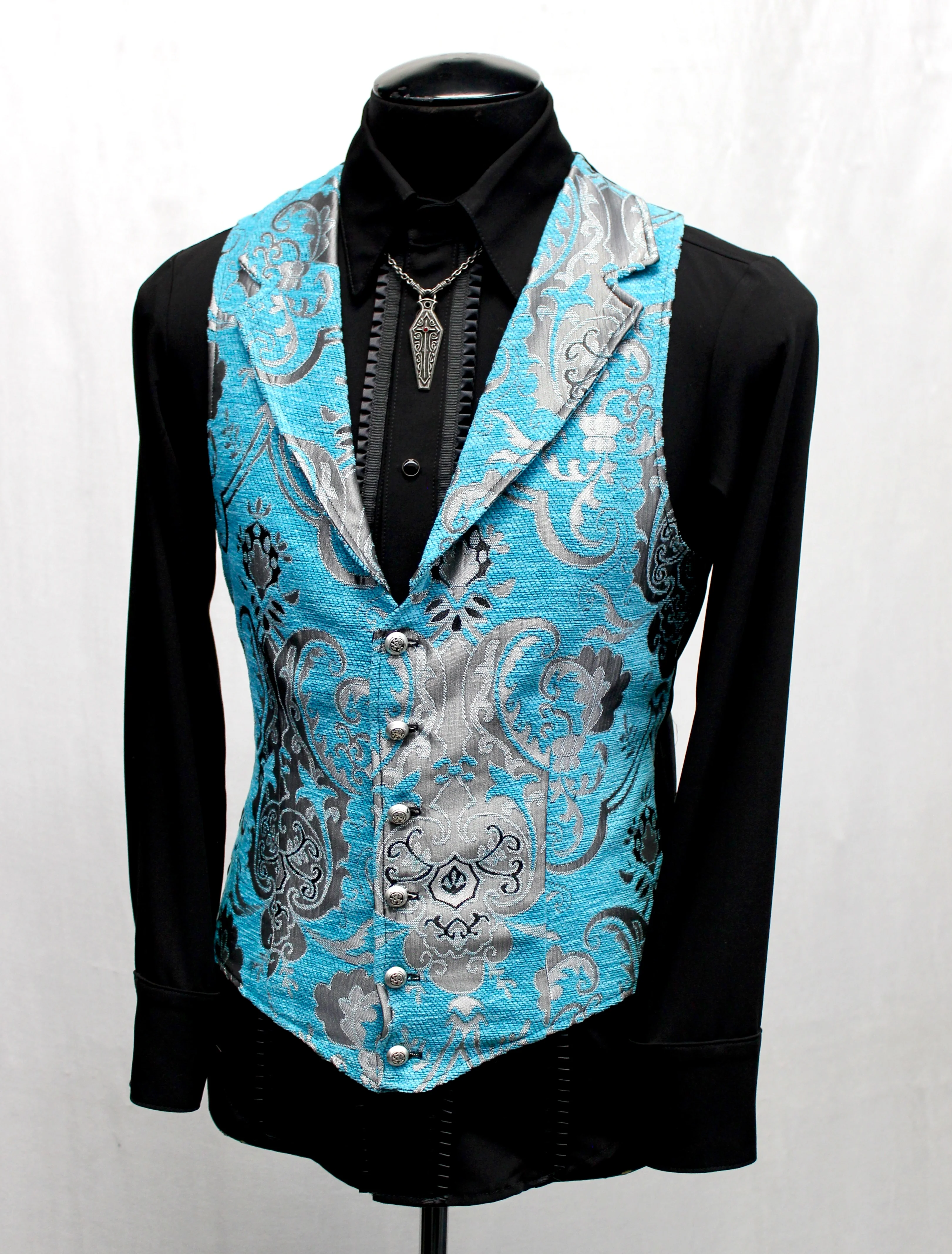 ARISTOCRAT VEST - TURQUOISE/SILVER - Image 3