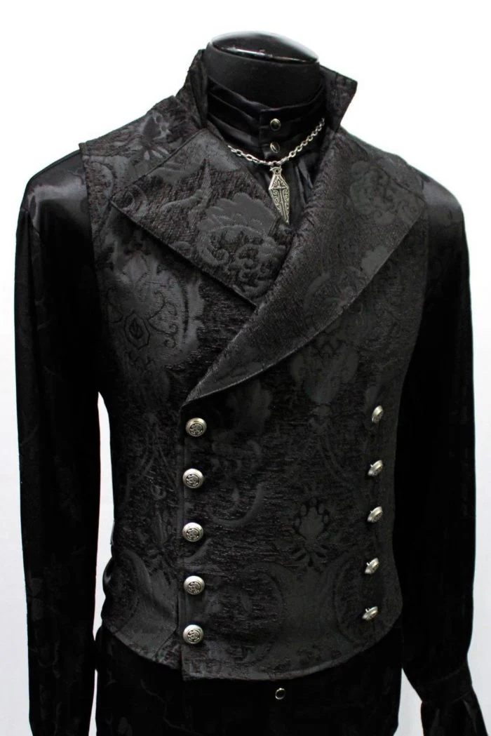 CAVALIER VEST - BLACK TAPESTRY - Image 3