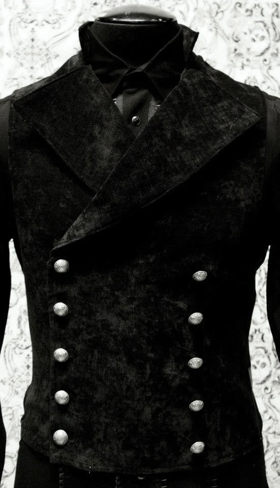 CAVALIER VEST - BLACK VELVET - Image 3