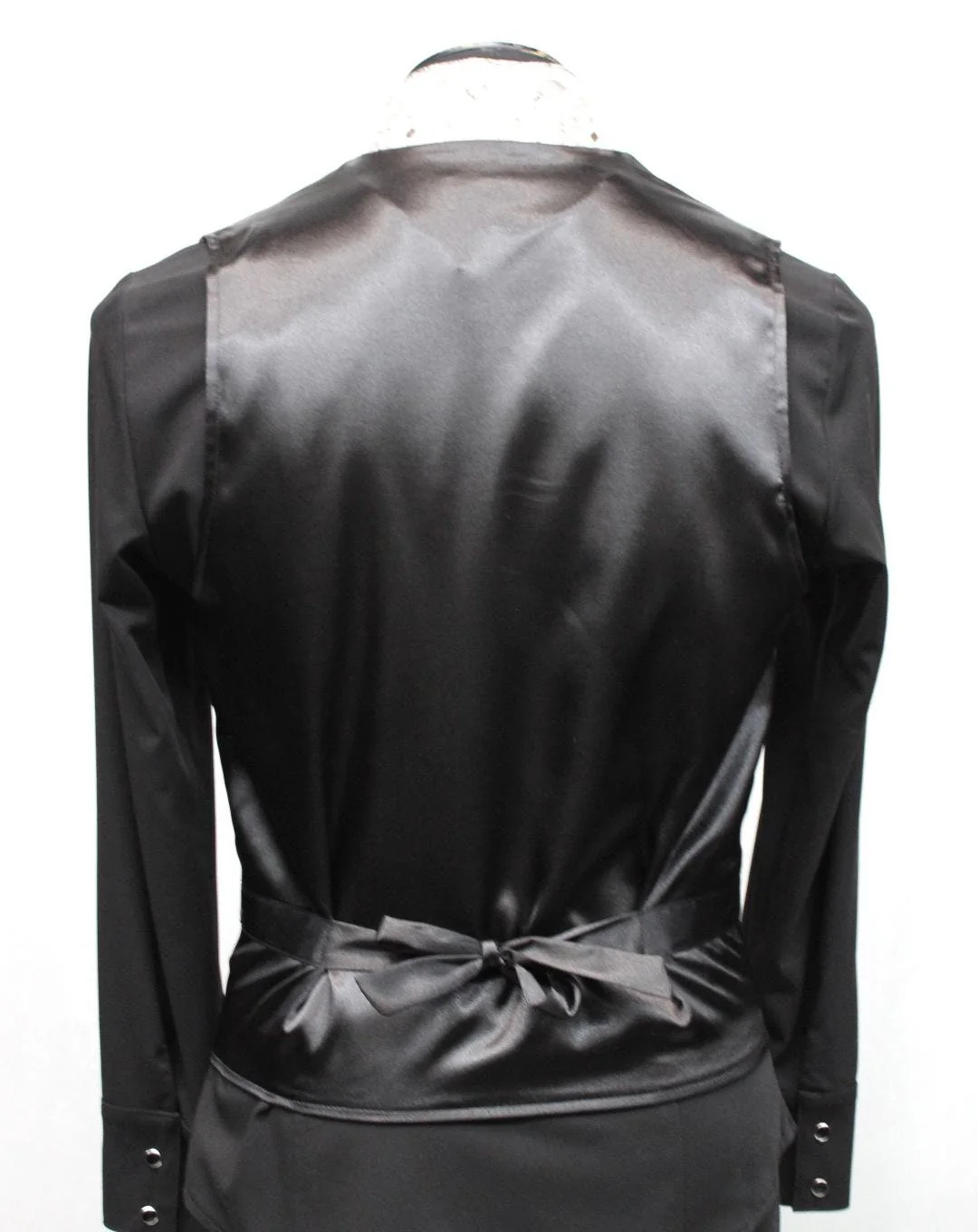 CAVALIER VEST - Silver Edwardian Brocade - Image 5