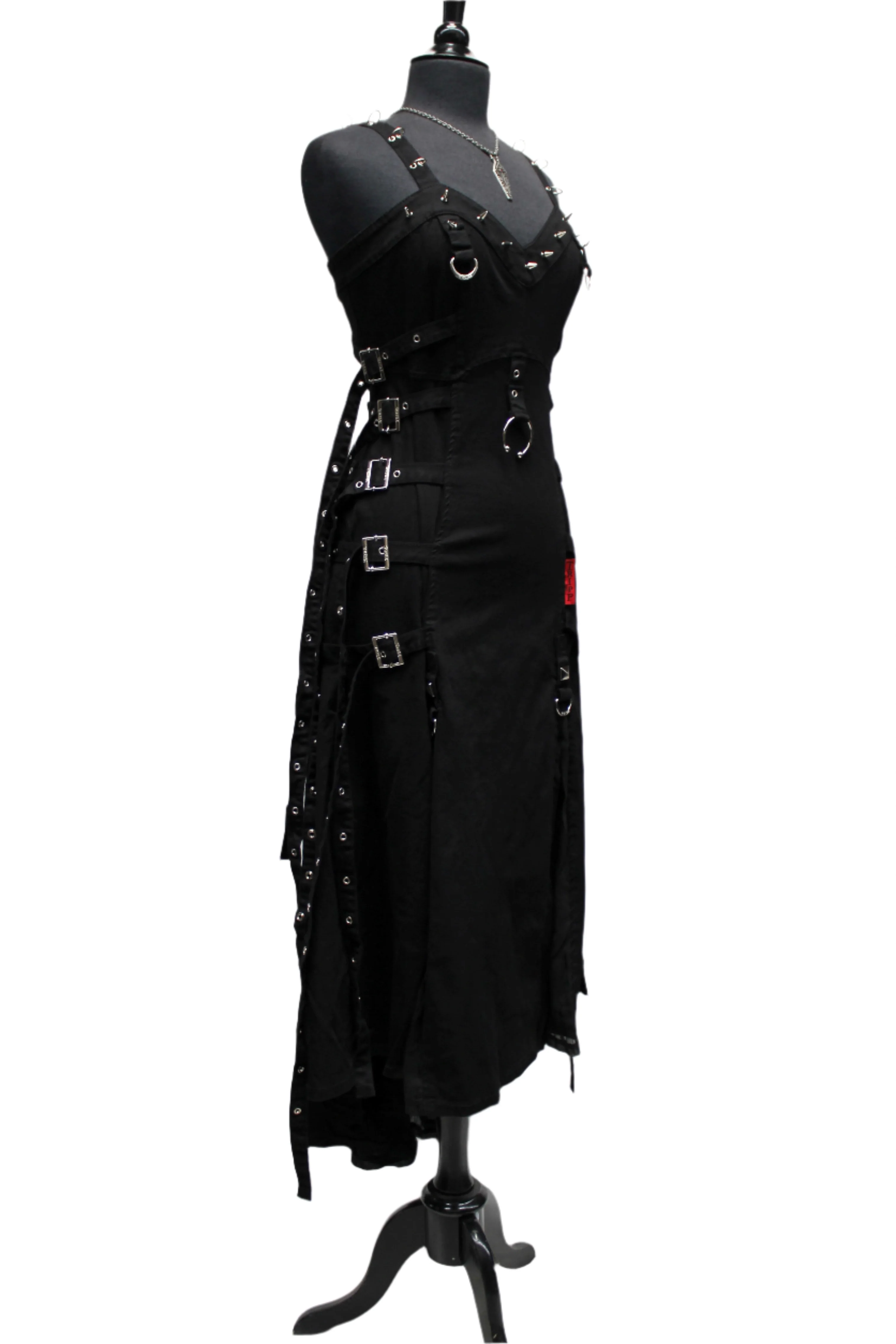 CHAOS DRESS - BLACK STRETCH COTTON - Image 4