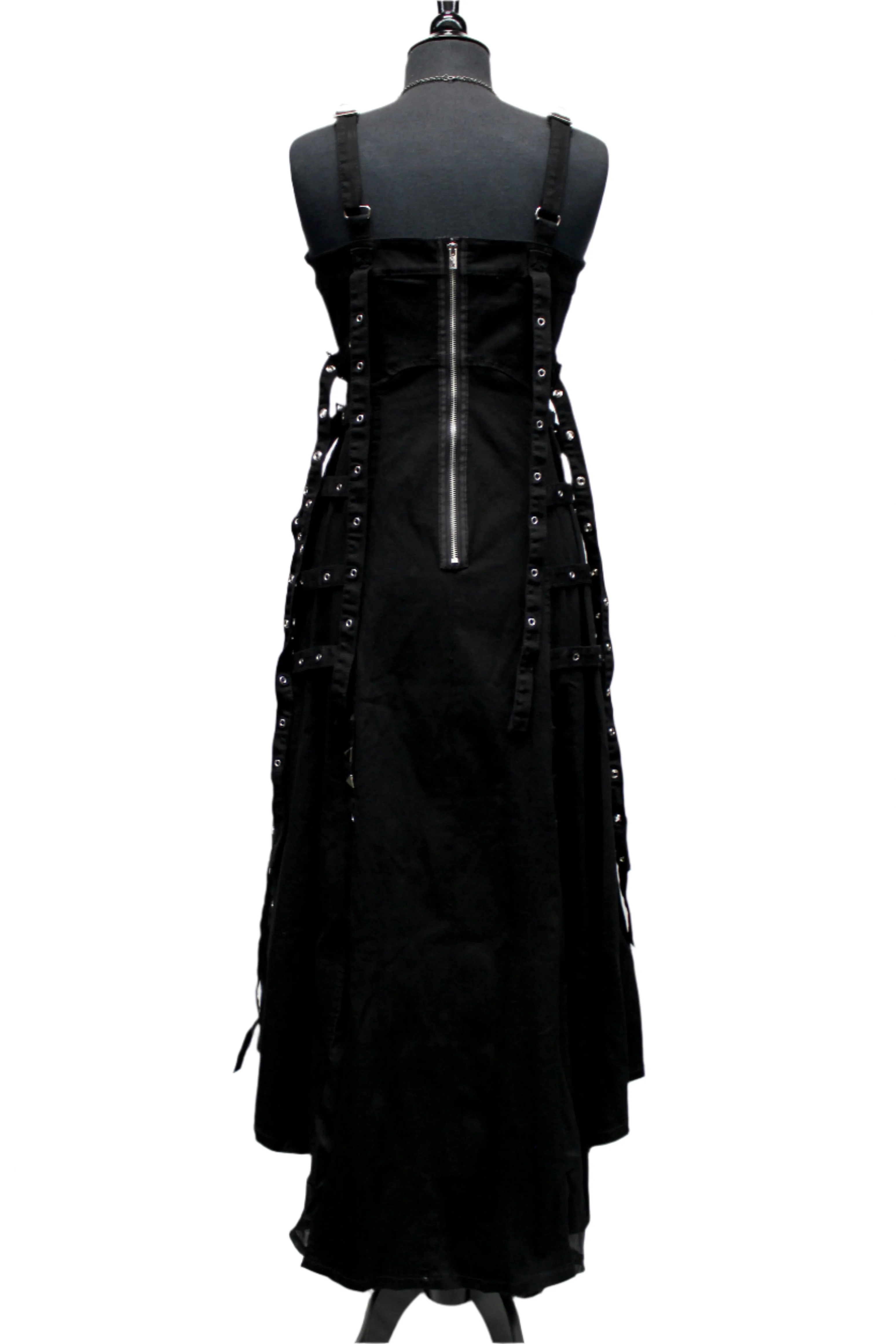 CHAOS DRESS - BLACK STRETCH COTTON - Image 6