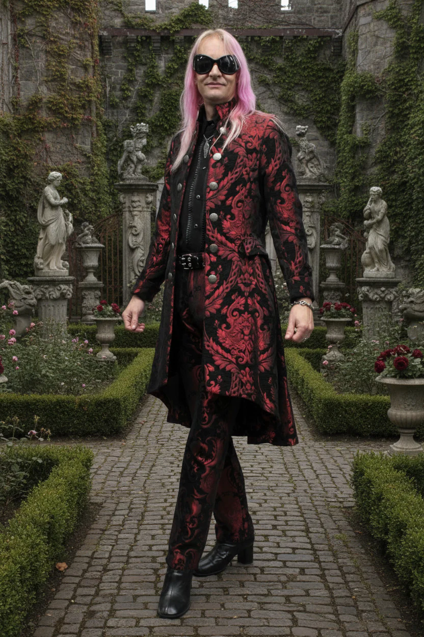 ORDER OF THE DRAGON COAT - RED/BLACK TAPESTRY - Image 3