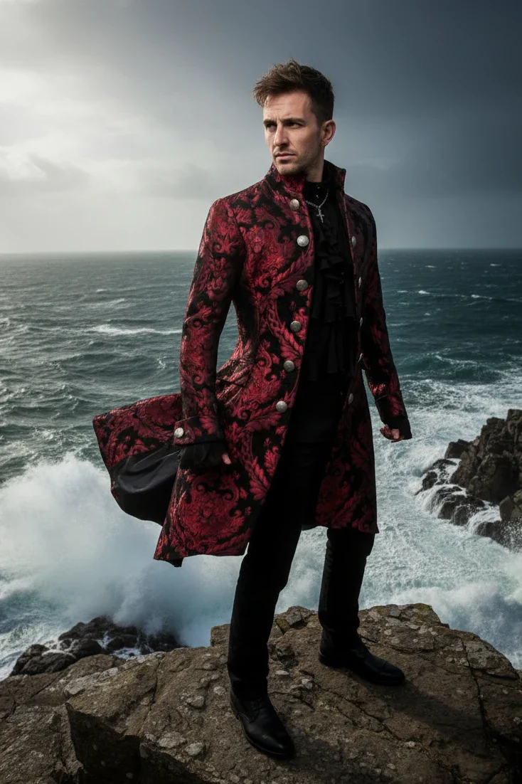 ORDER OF THE DRAGON COAT - RED/BLACK TAPESTRY - Image 5
