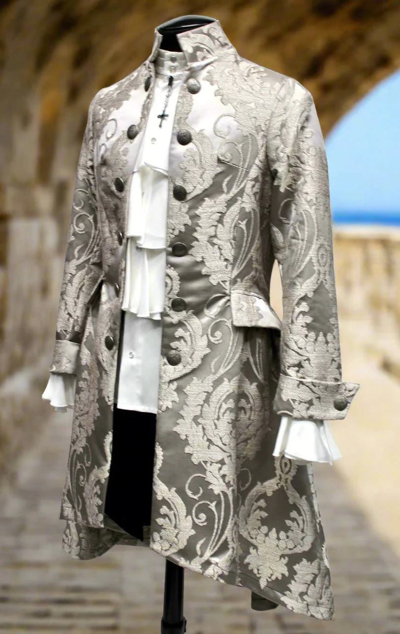 ORDER OF THE DRAGON COAT - SILVER BROCADE - Image 3