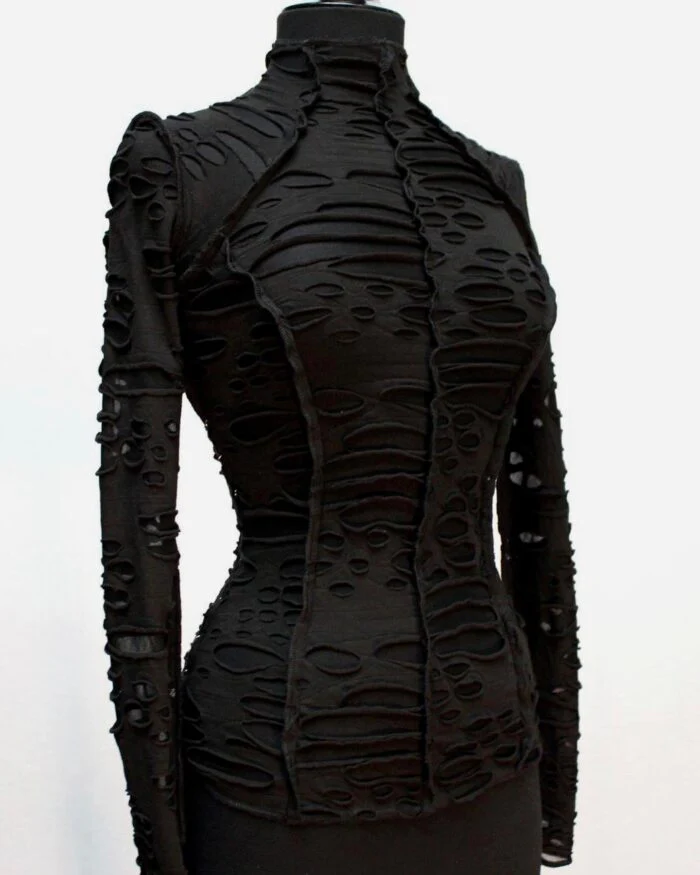 FUTURE SHOCK TOP - BLACK DECAYED FABRIC - Image 3