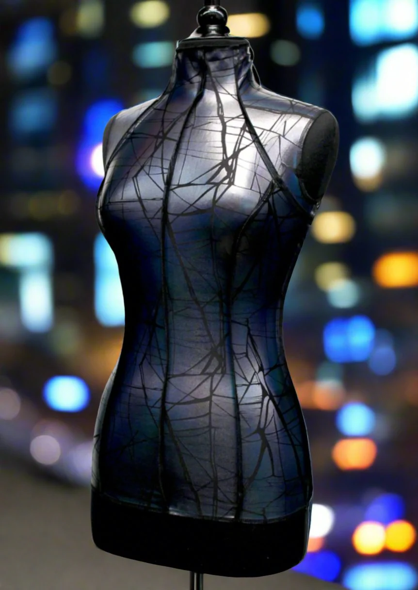 FUTURE SHOCK TOP sleeveless - Cracked Hologram Fabric - Black - Image 3