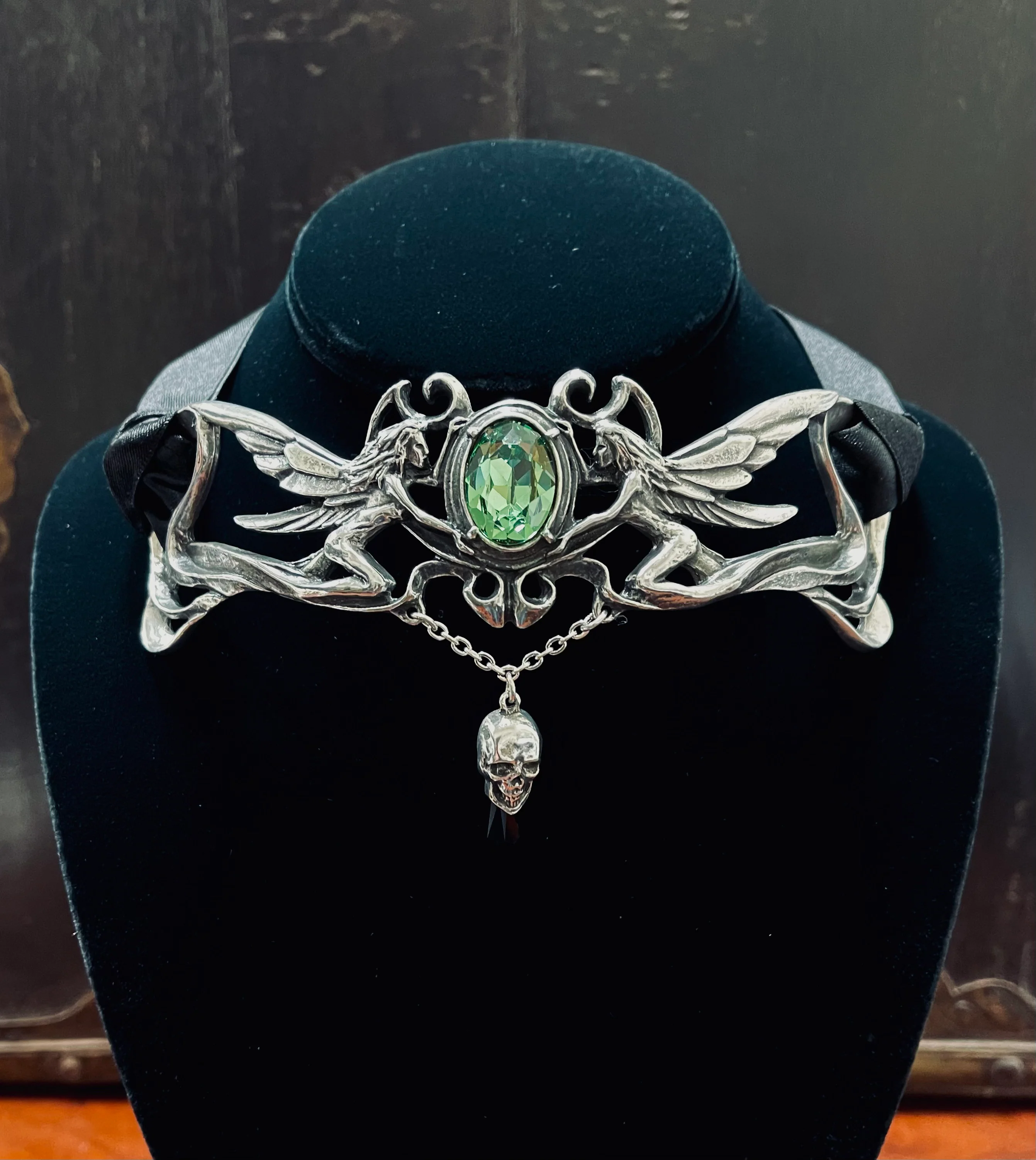 GREEN FAERIE CHOKER OR HEADPIECE - Image 2
