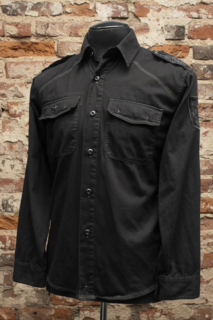 GUERRILLA ARMY SHIRT - BLACK ON BLACK - Image 3