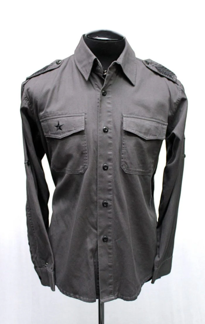 GUERRILLA ARMY SHIRT - GREY W/ BLACK - Image 4