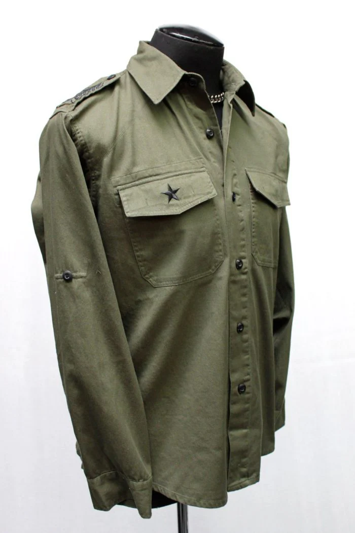 GUERRILLA ARMY SHIRT - OLIVE W/ BLACK - Image 3