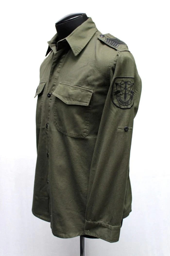 GUERRILLA ARMY SHIRT - OLIVE W/ BLACK - Image 5