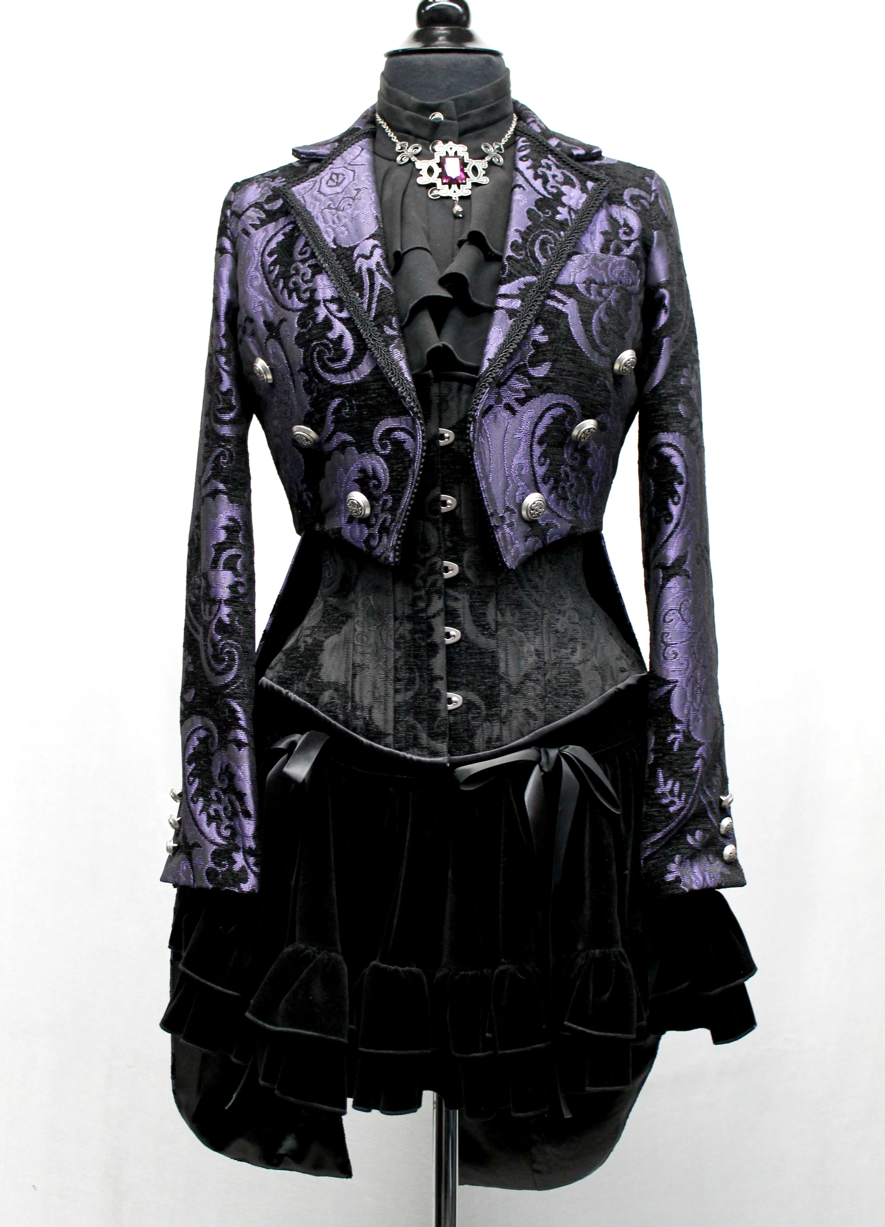 HARLEQUIN TAILCOAT - PURPLE/BLACK TAPESTRY - Image 4