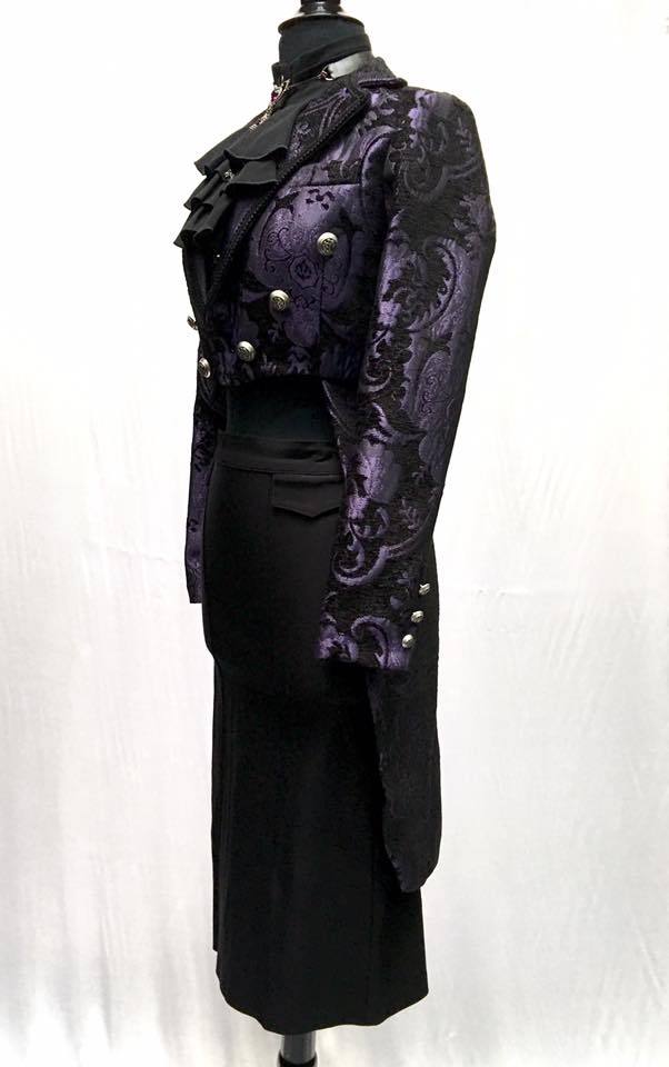 HARLEQUIN TAILCOAT - PURPLE/BLACK TAPESTRY - Image 5