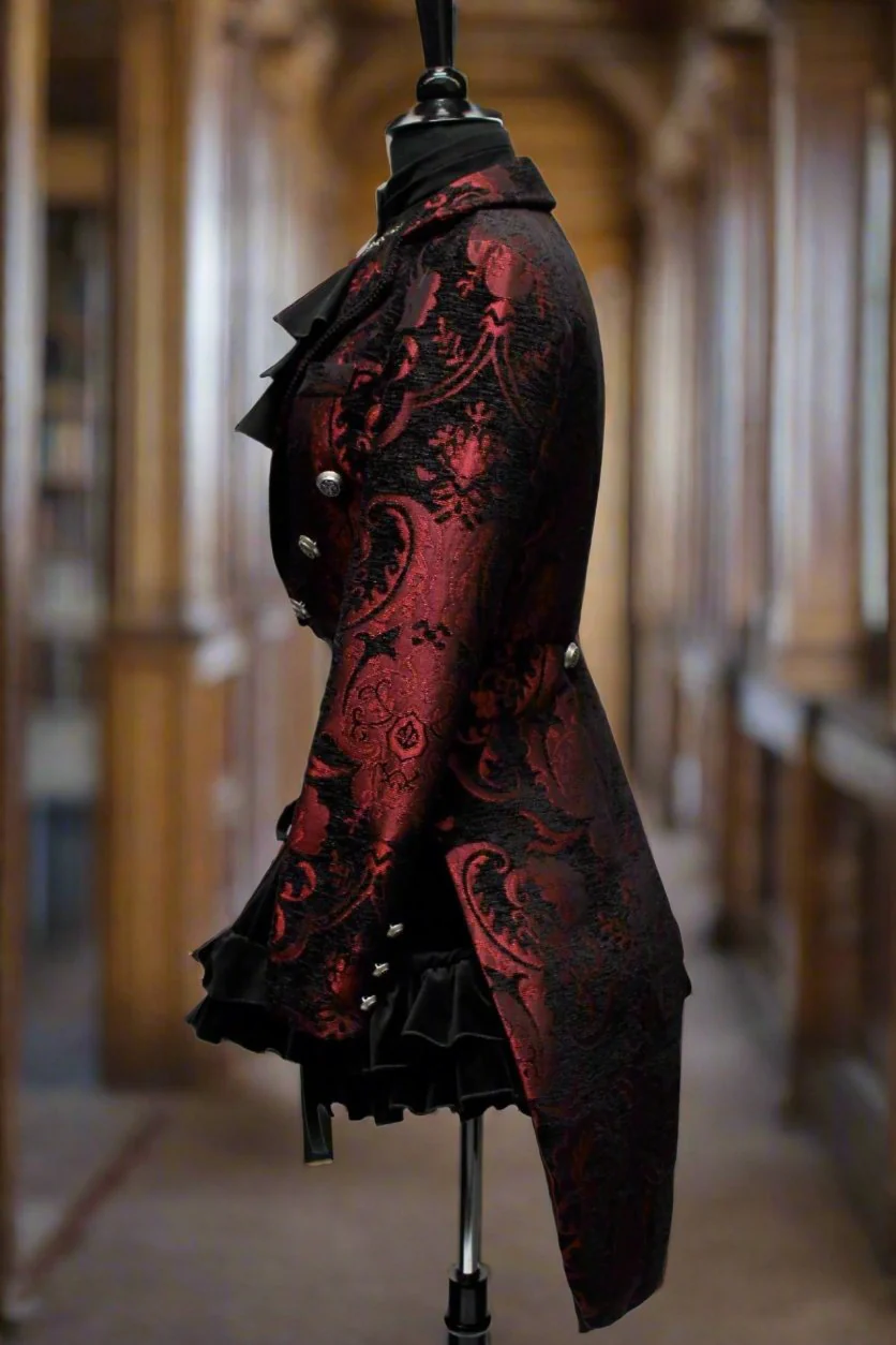 HARLEQUIN TAILCOAT - RED/BLACK TAPESTRY - Image 3