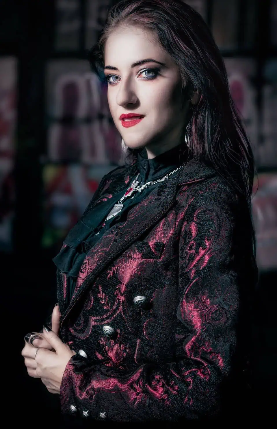 HARLEQUIN TAILCOAT - RED/BLACK TAPESTRY - Image 6