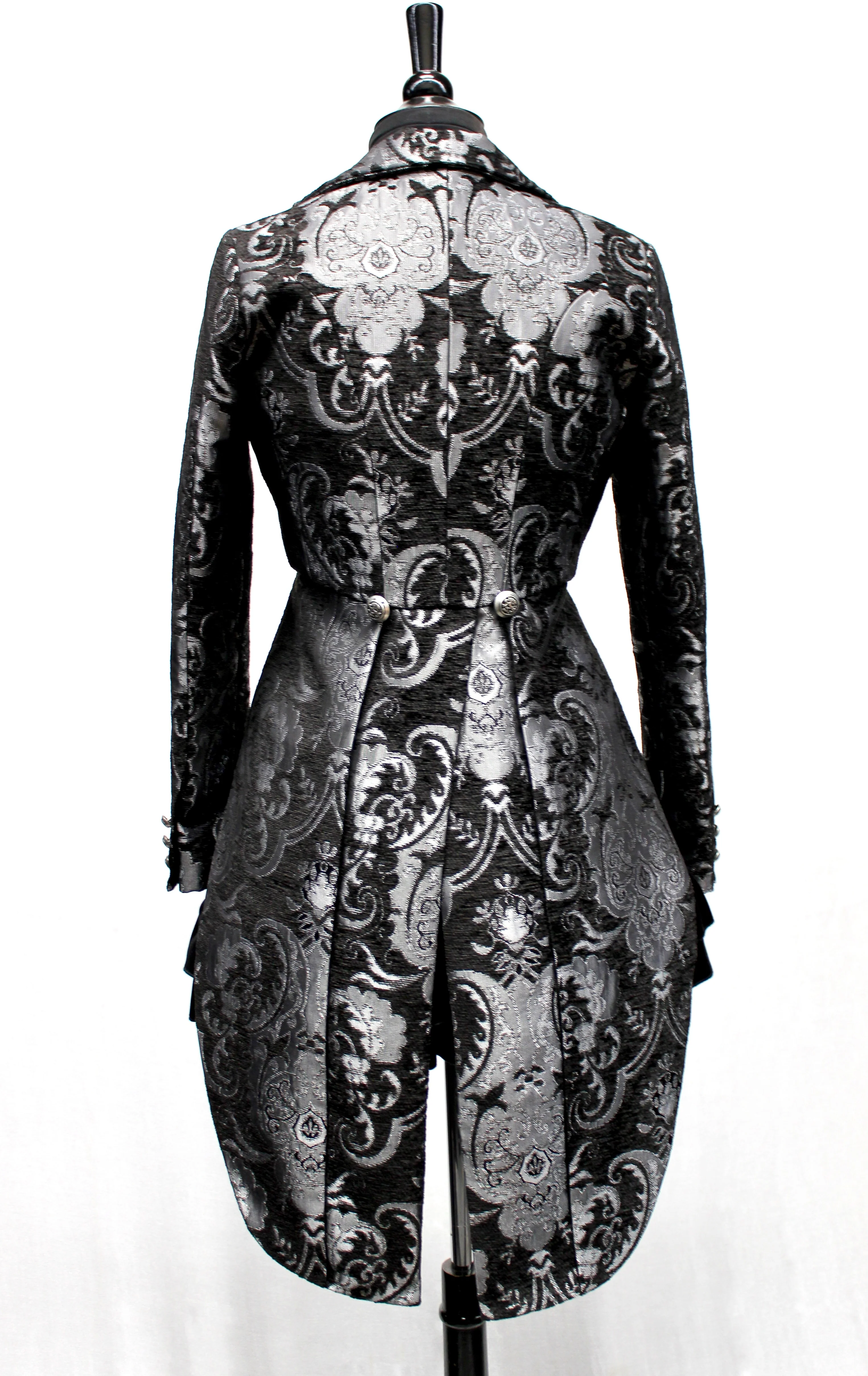 HARLEQUIN TAILCOAT - SILVER/BLACK TAPESTRY - Image 4