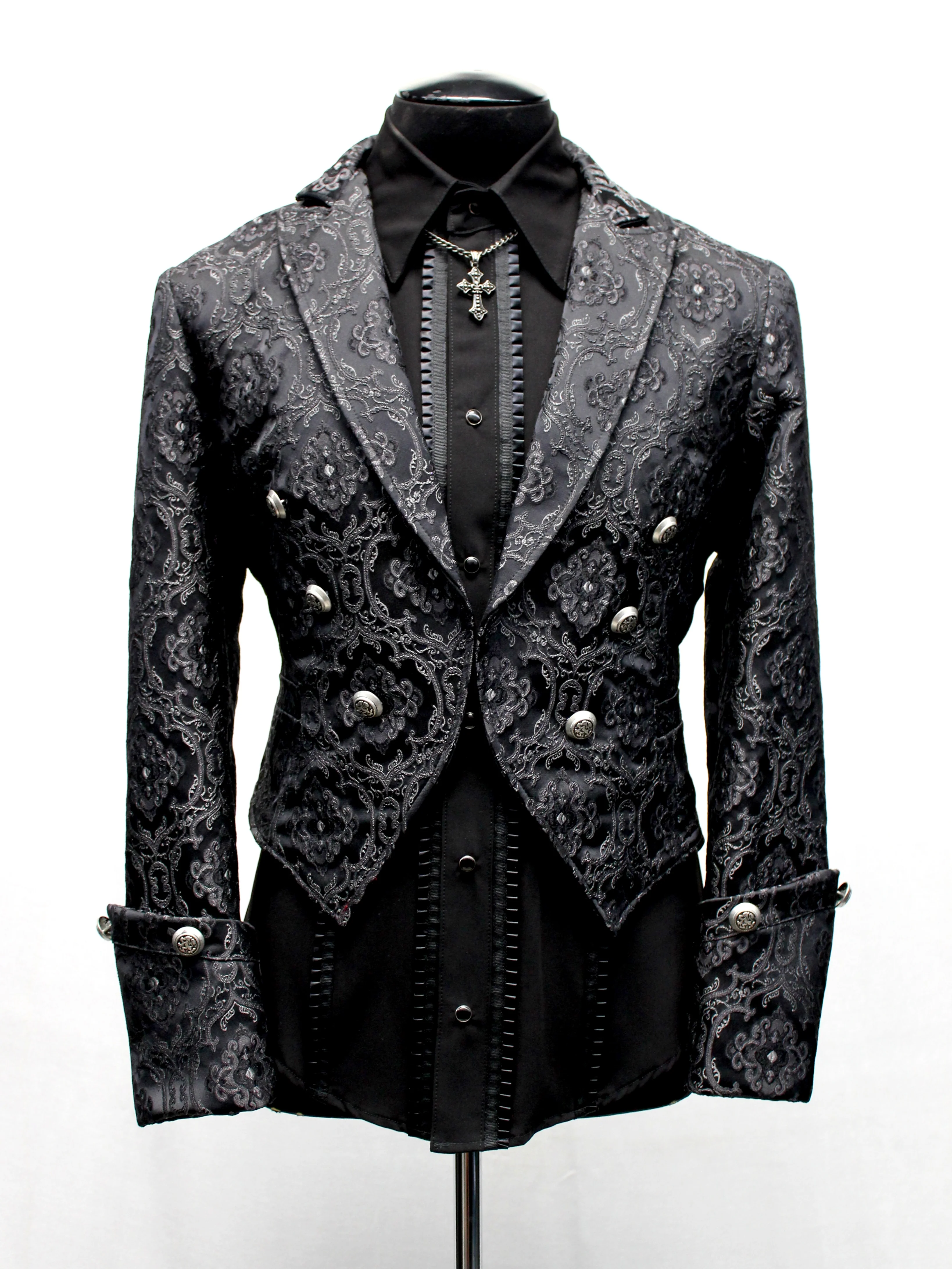 IMPERIAL JACKET - BLACK EDWARDIAN BROCADE - Image 4