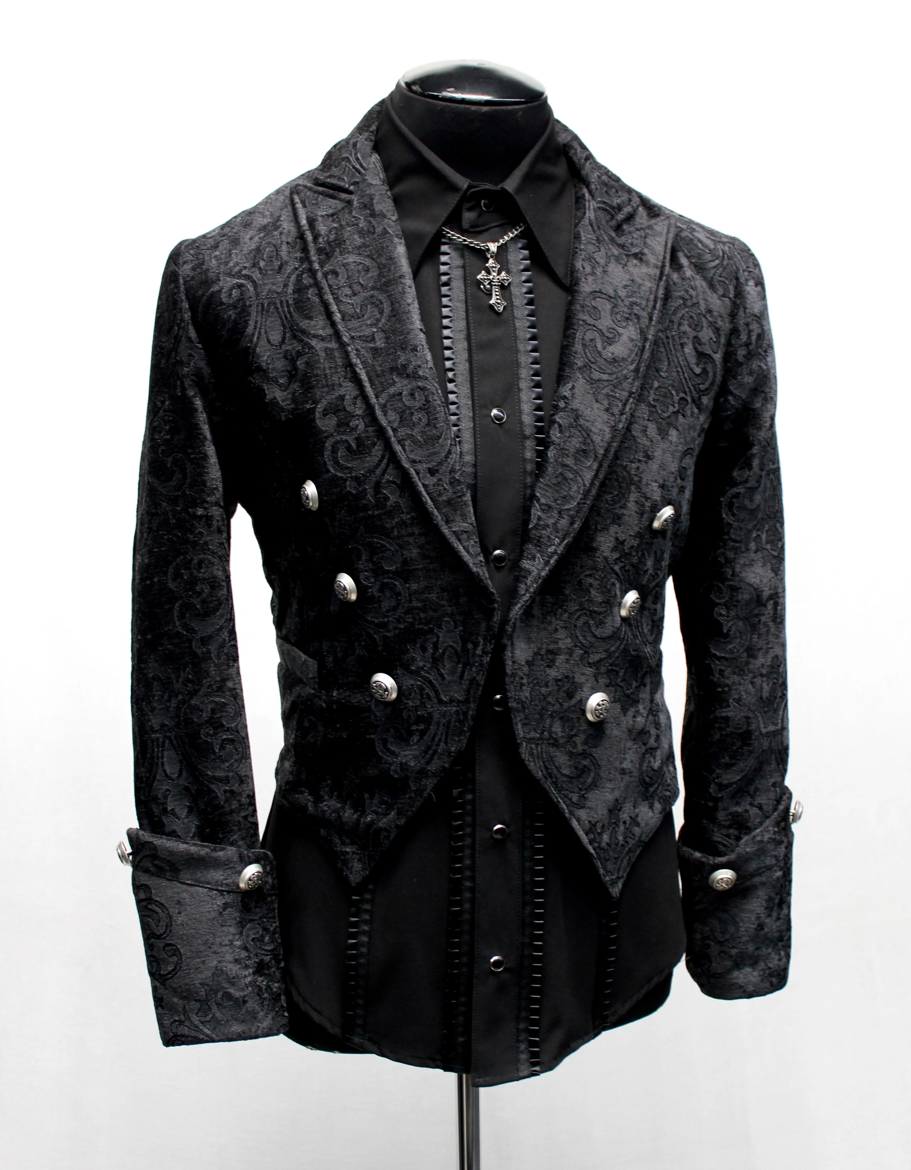 IMPERIAL JACKET - BLACK VELVET BROCADE - Image 7
