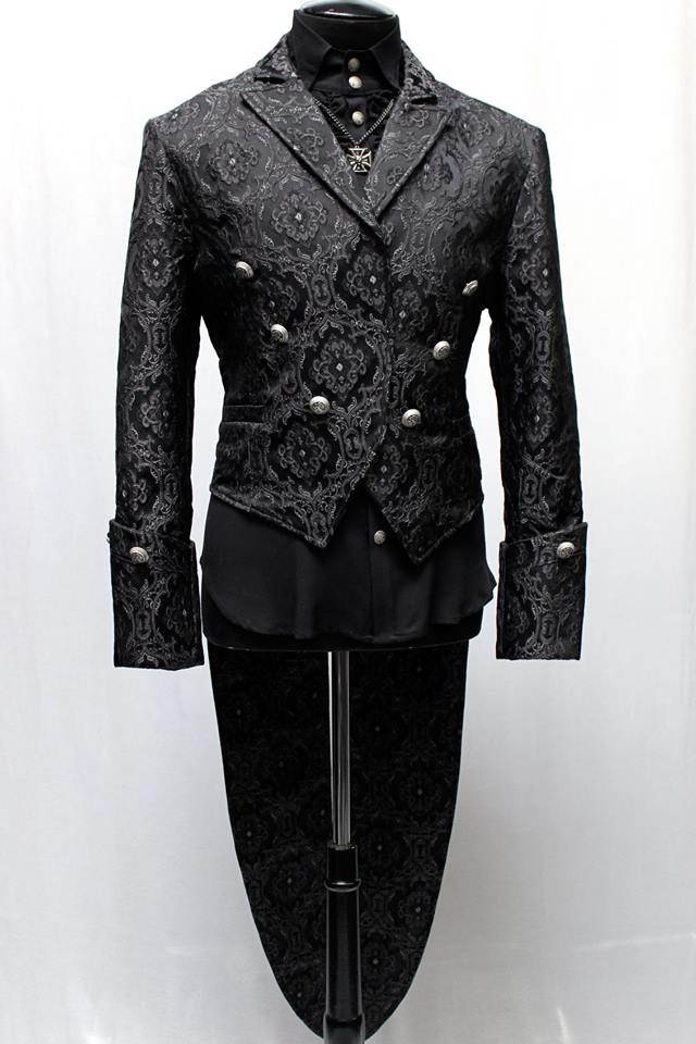 IMPERIAL TAILCOAT - BLACK EDWARDIAN BROCADE - Image 7