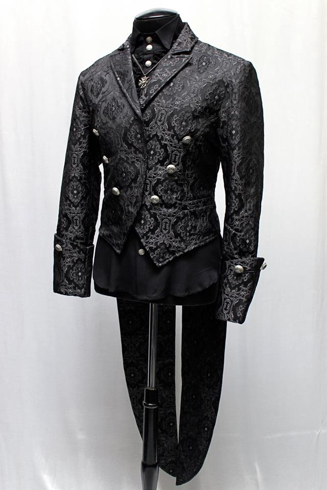 IMPERIAL TAILCOAT - BLACK EDWARDIAN BROCADE - Image 8