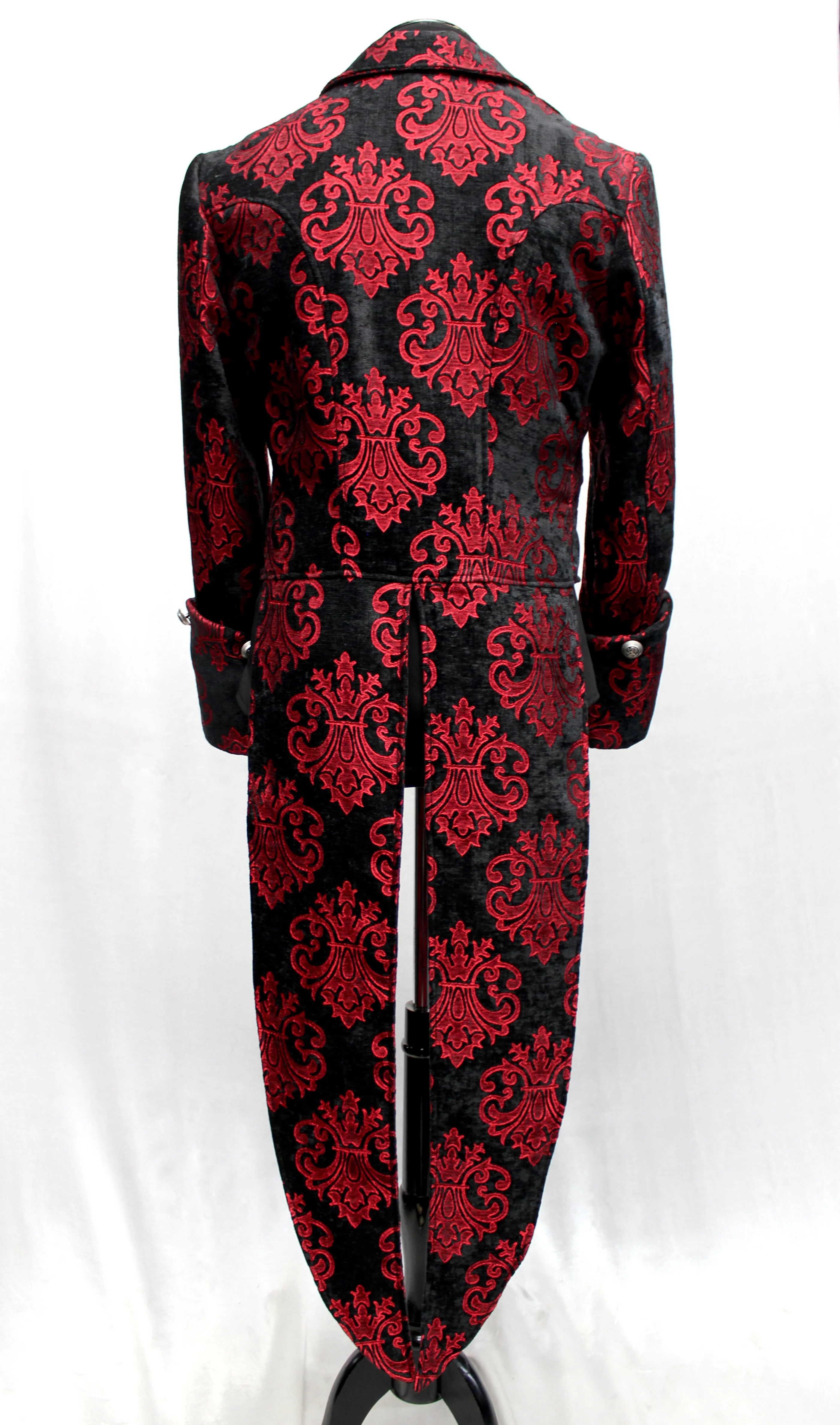 IMPERIAL TAILCOAT - RED ON BLACK VELVET BROCADE - Image 5